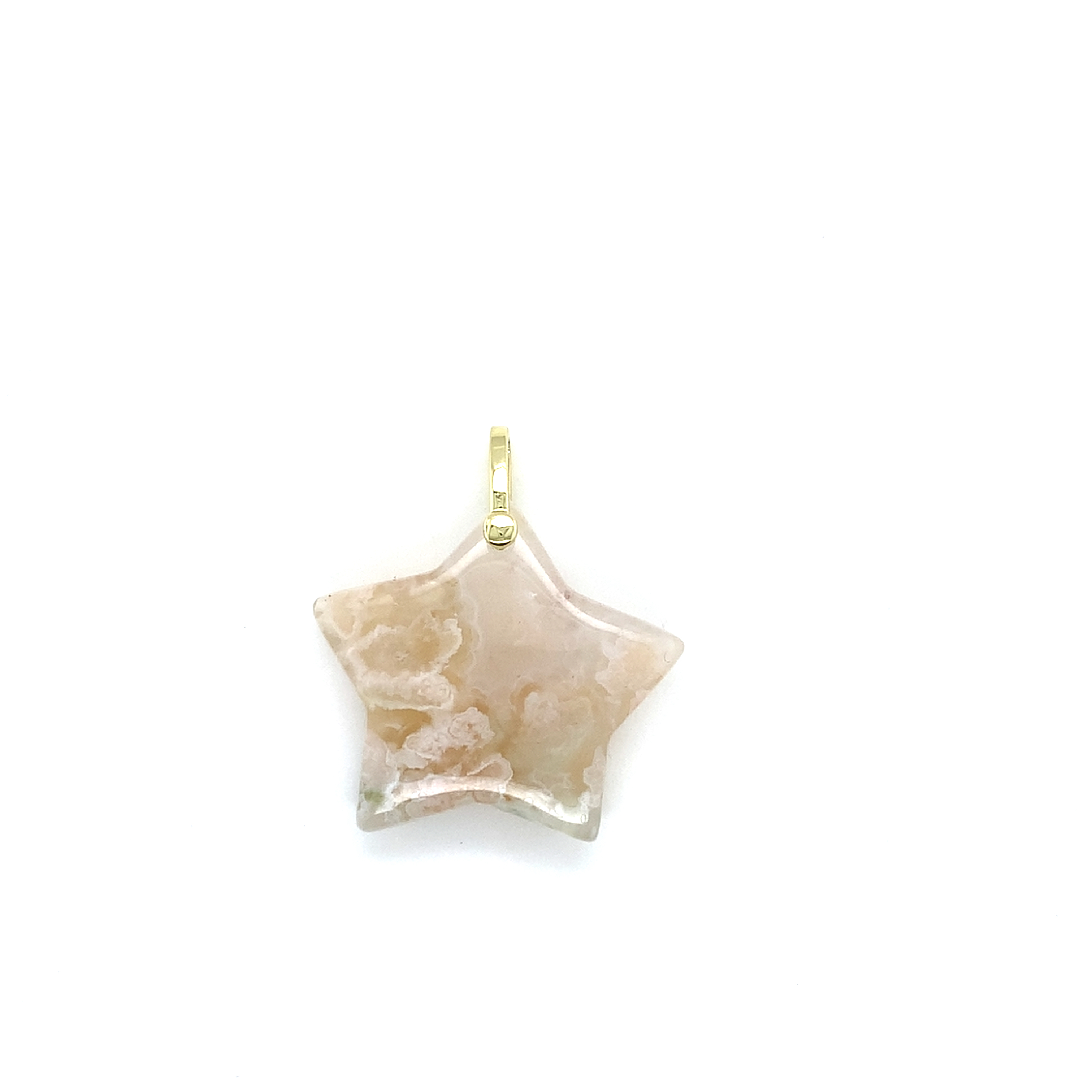 Agate Gemstone Star Pendant