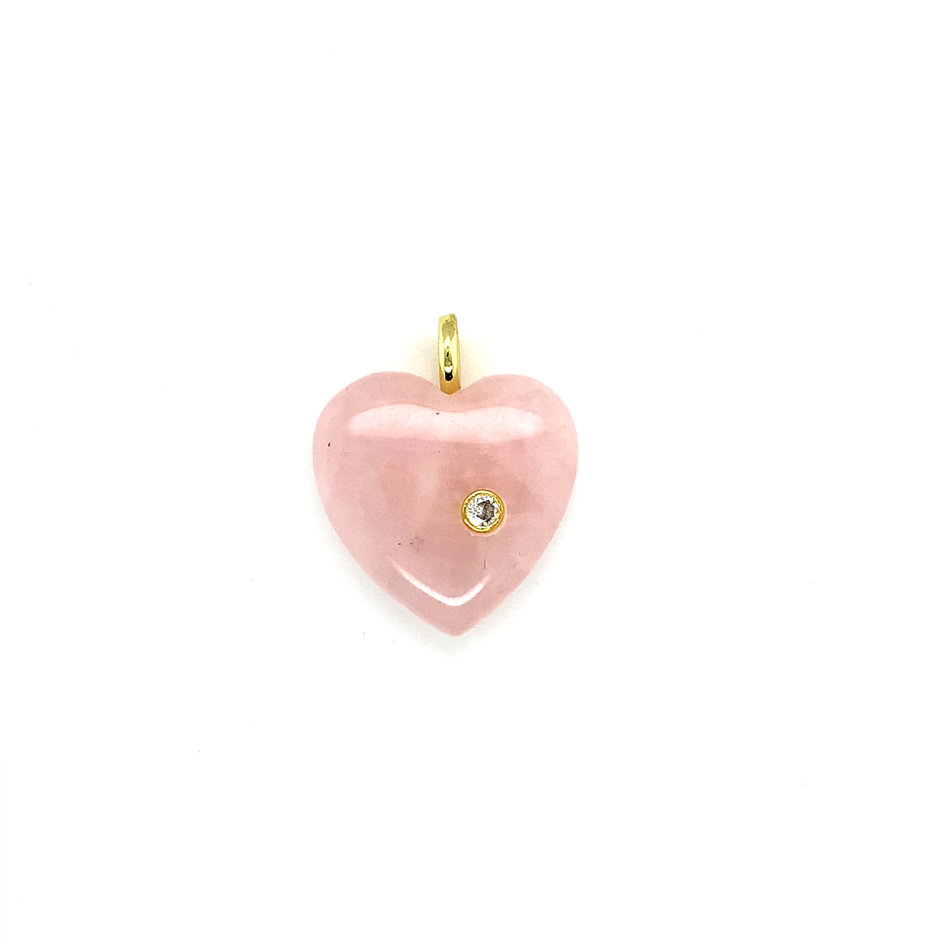 Rose Quartz Gemstone Heart Pendant