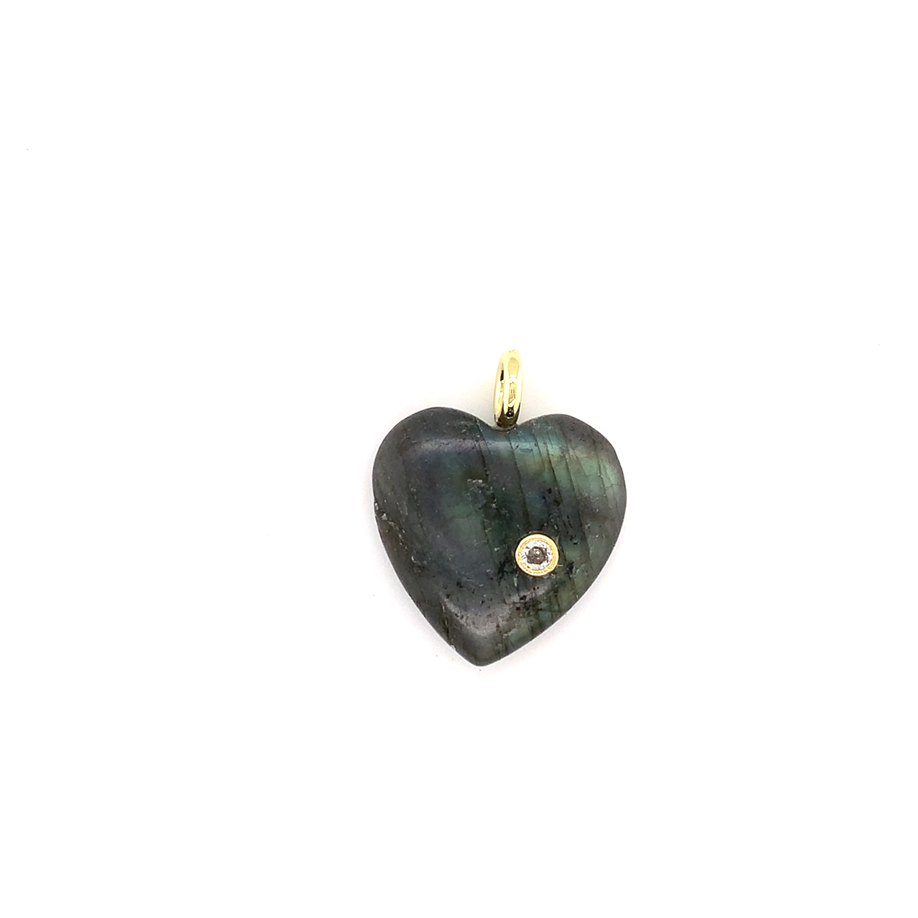 Labradorite Gemstone Heart Pendant