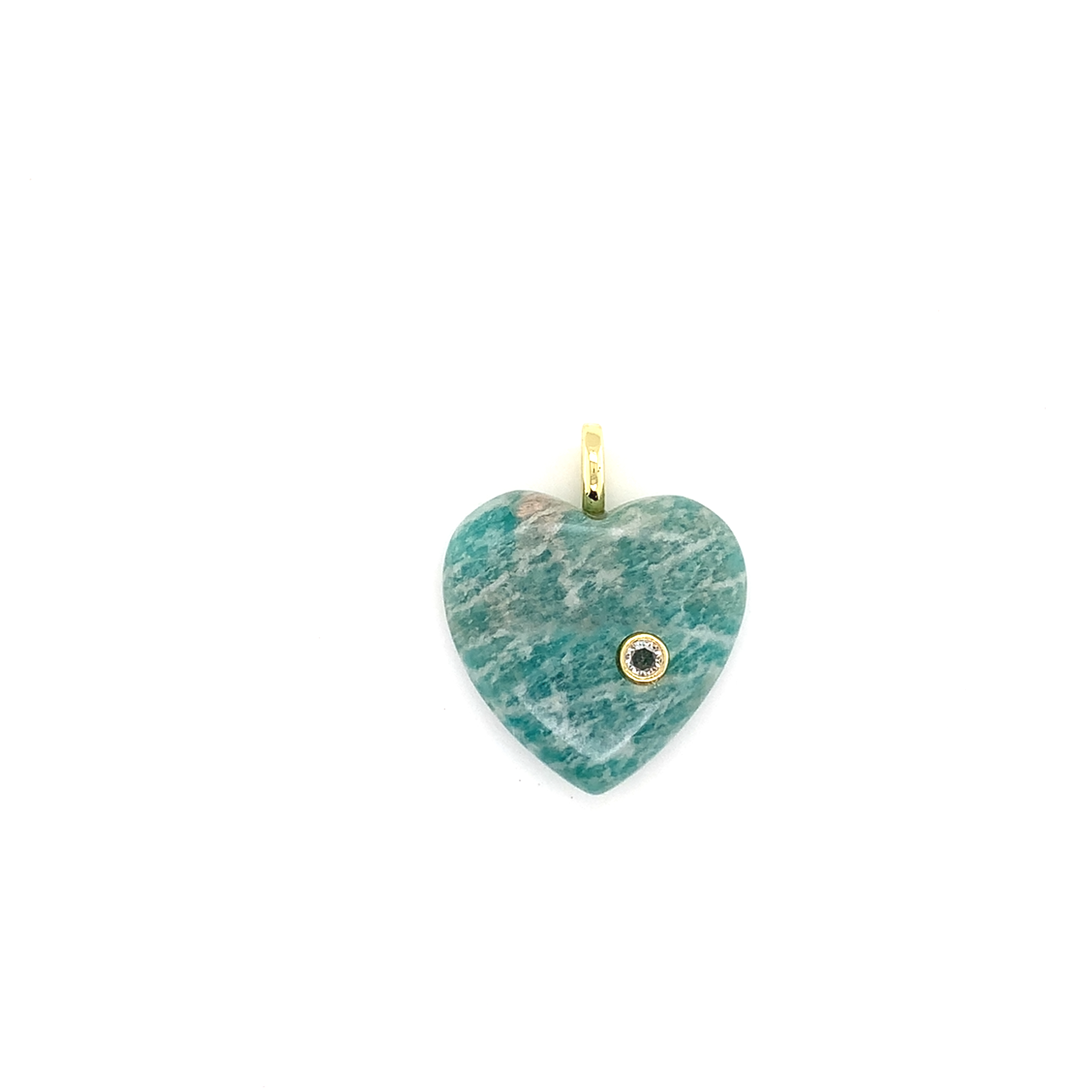 Amazonite Gemstone Heart Pendant
