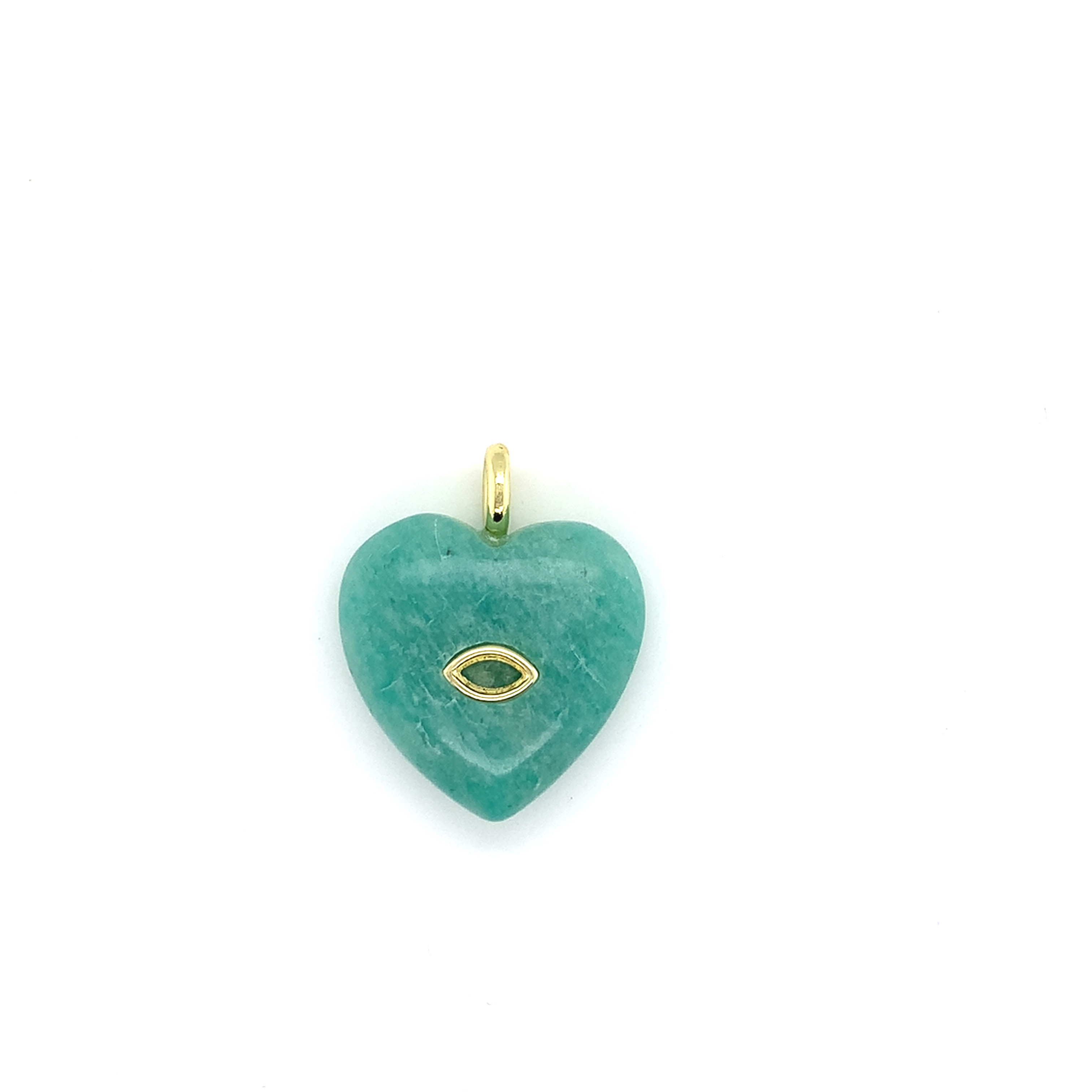 Amazonite Gemstone Heart Pendant