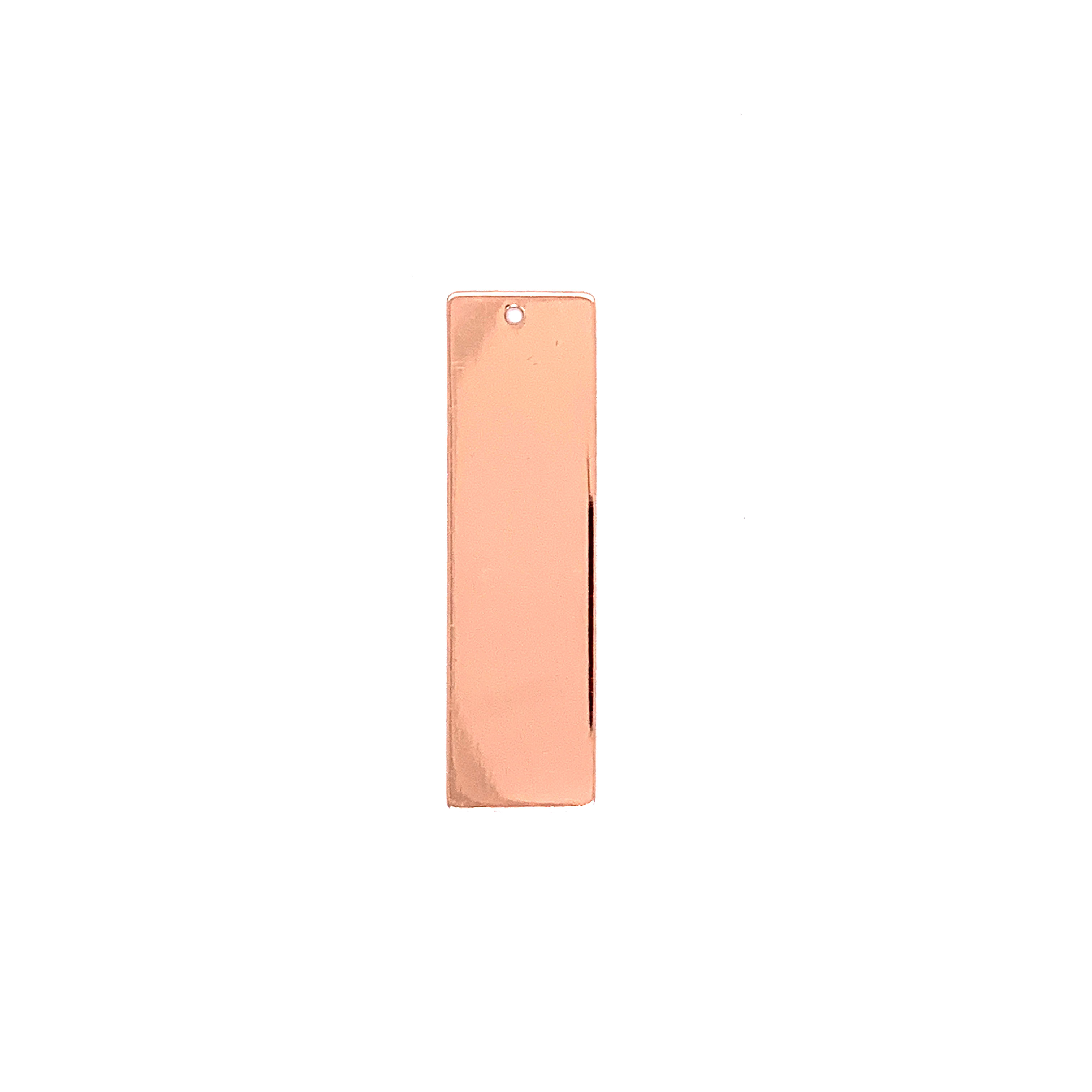Single Hole Vertical Stamp - Rose Gold Plated