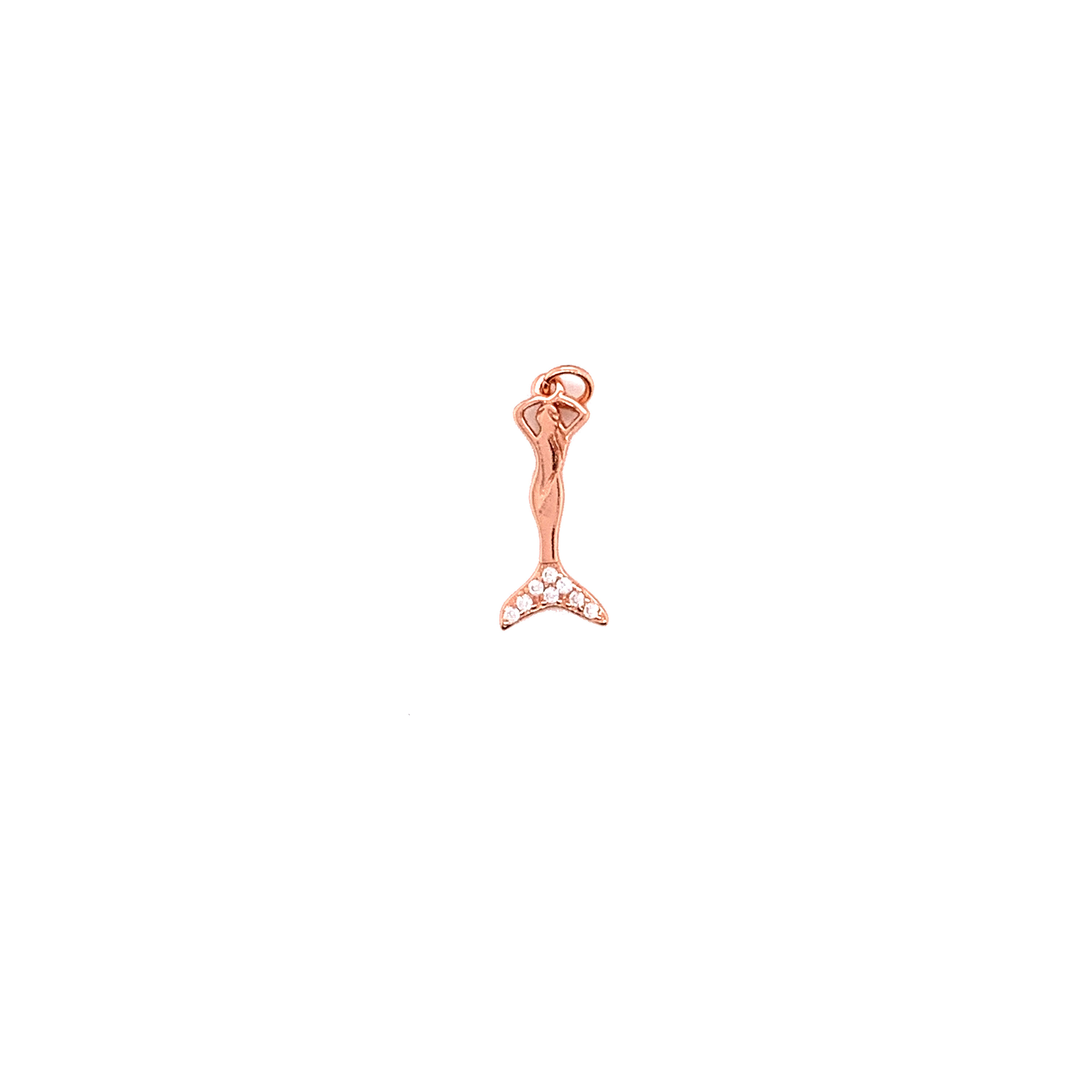 CZ Mermaid Charm - Rose Gold Plated