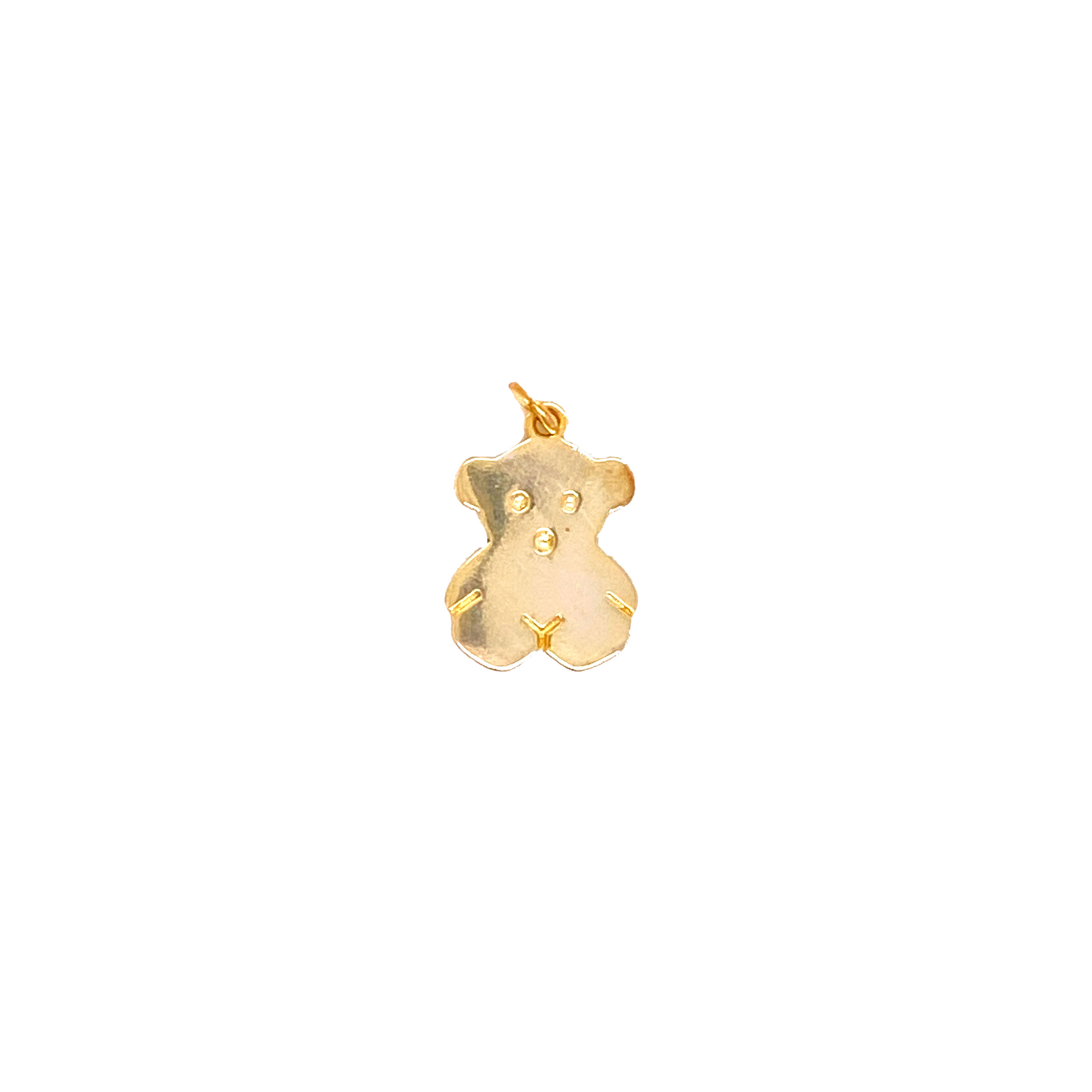 Coin Bear Gold Plated Charms Animal Pendant GP127