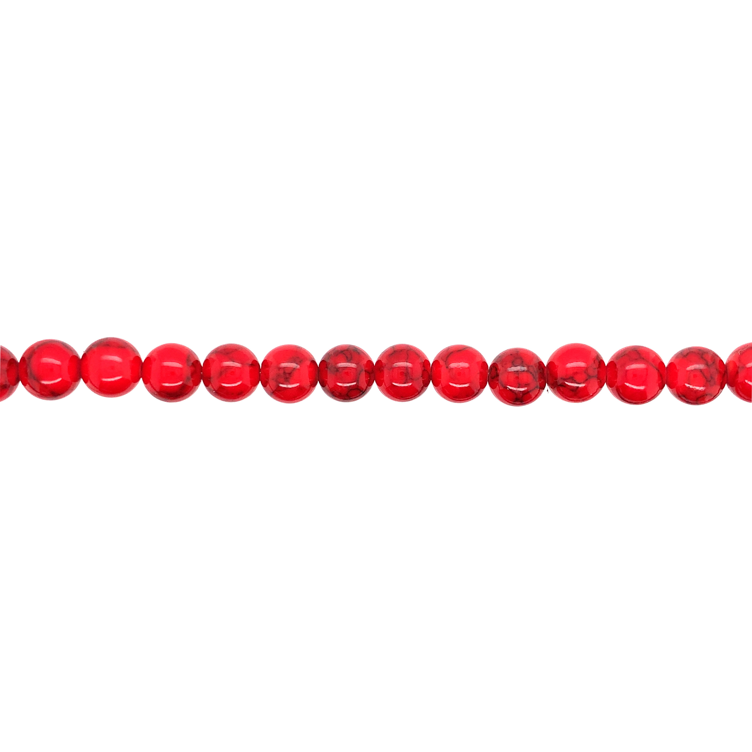 8mm Red Turquoise - Round
