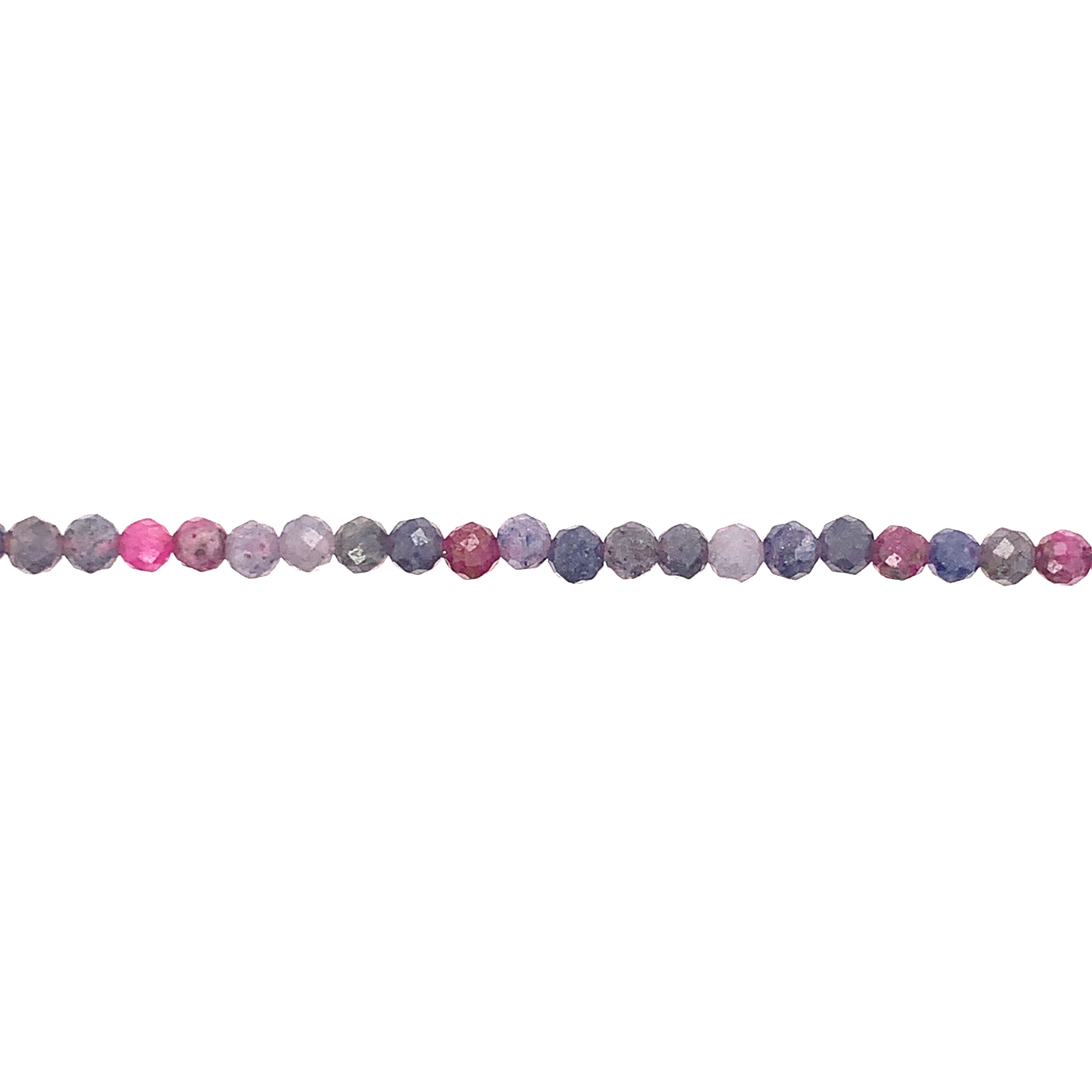 4mm Ruby and Saphire Beads - Faceted