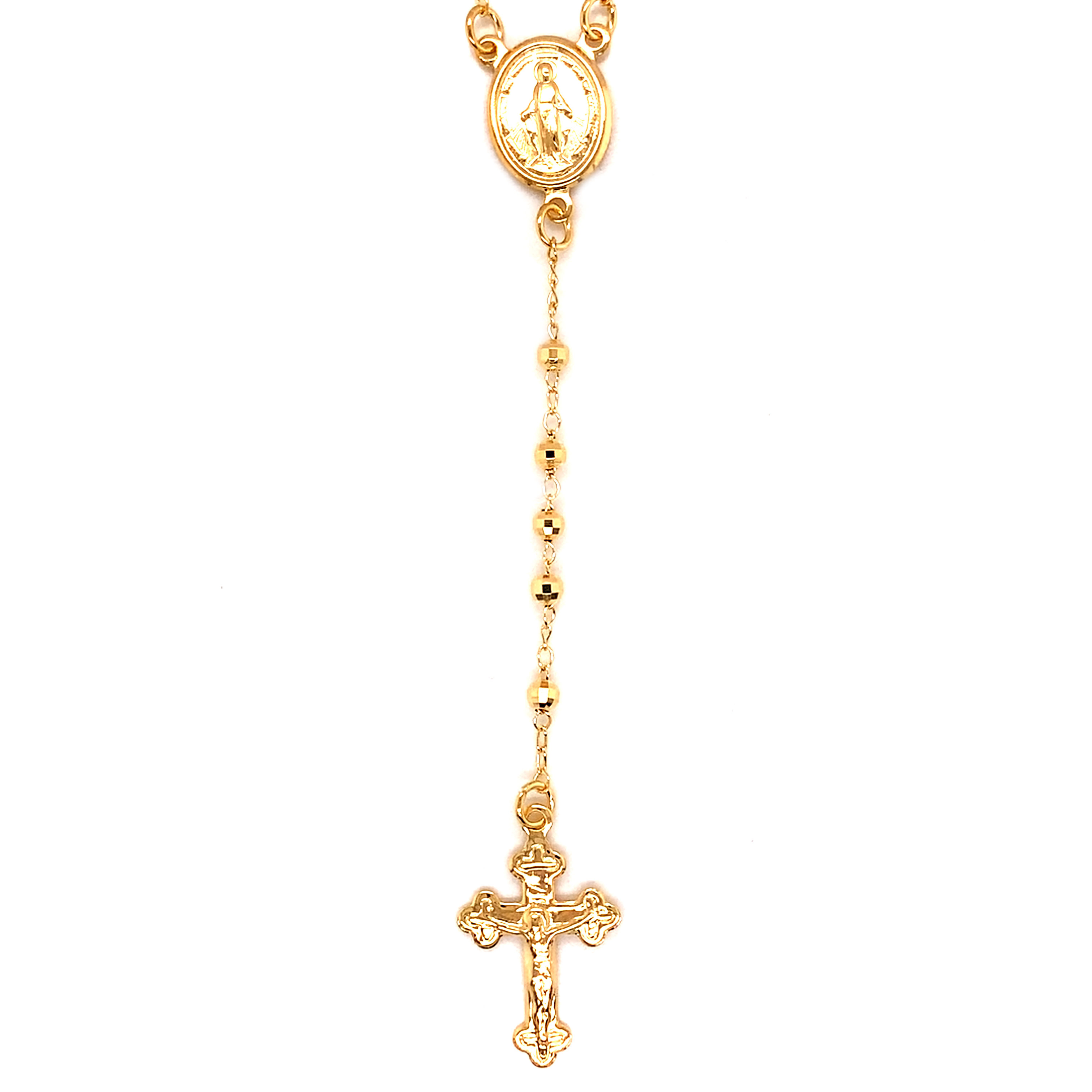 2.5mm Miraculous Medal Rosary - Gold Filled