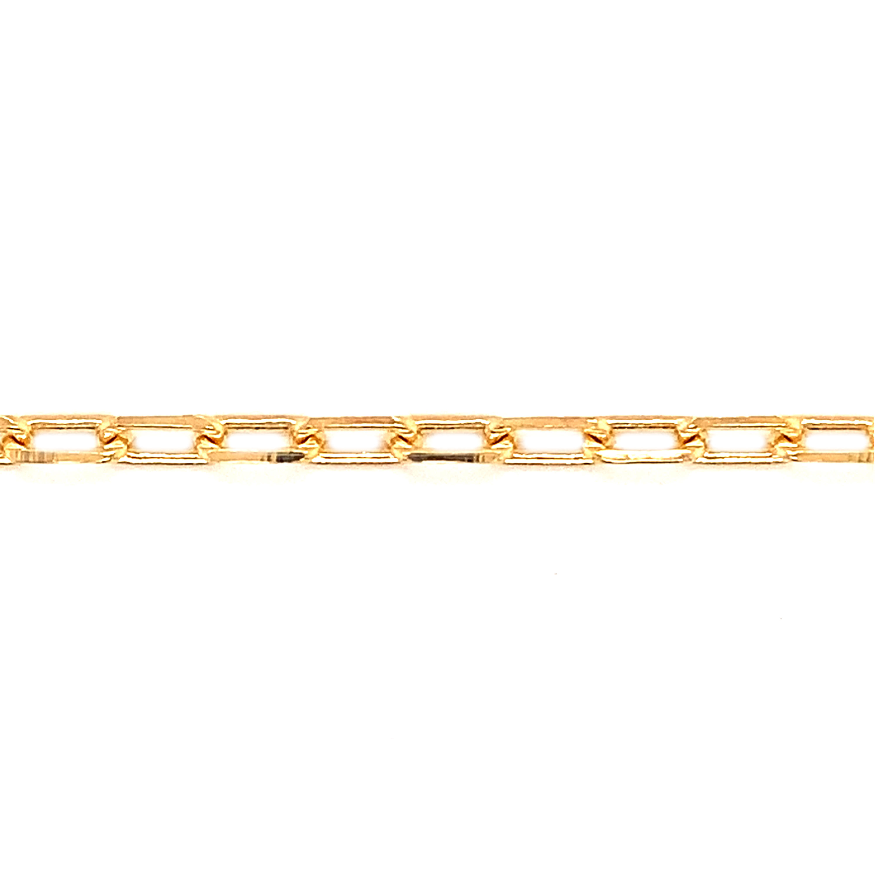4mm Rectangle Link Anklet - Gold Filled