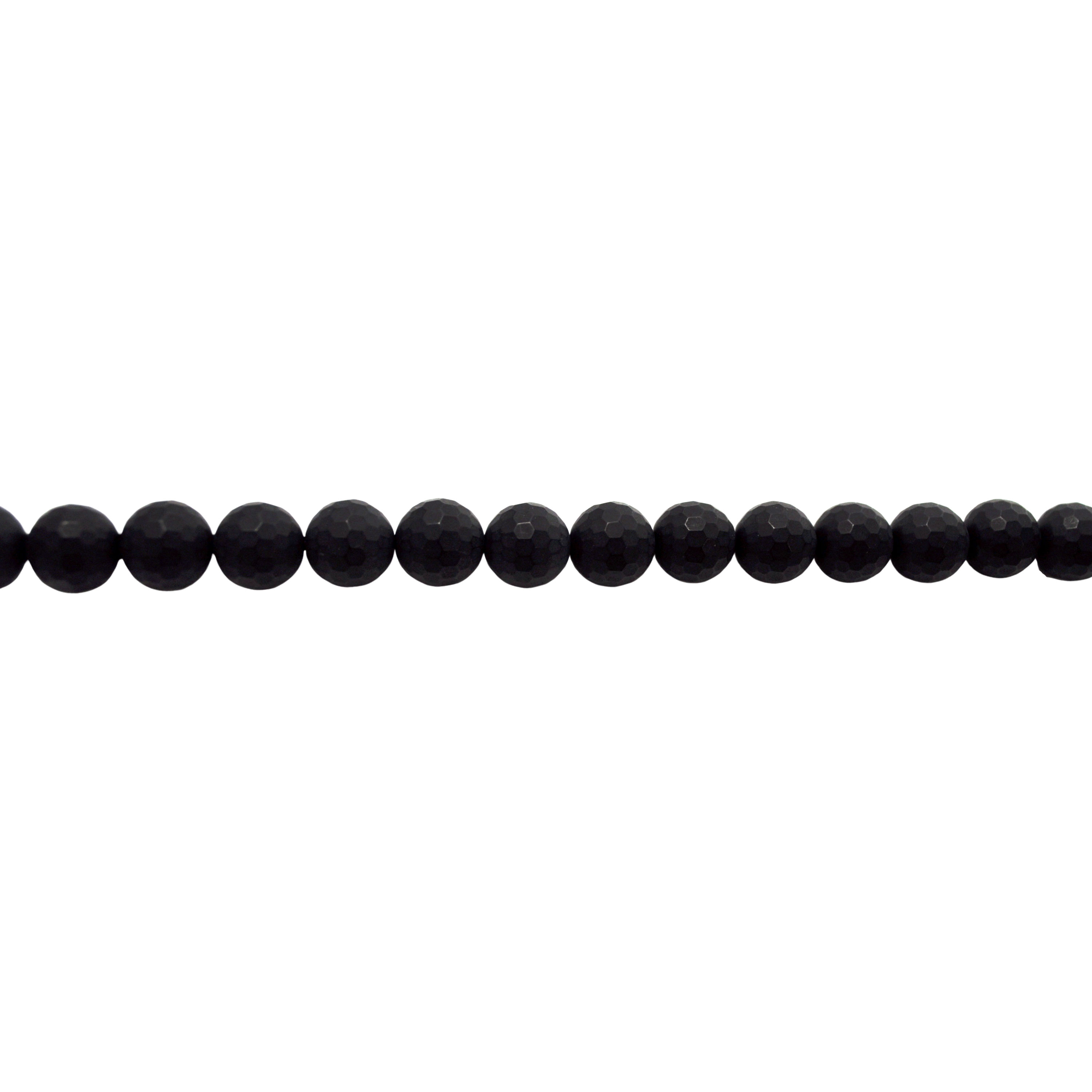 10mm Matte Black Onyx - Faceted