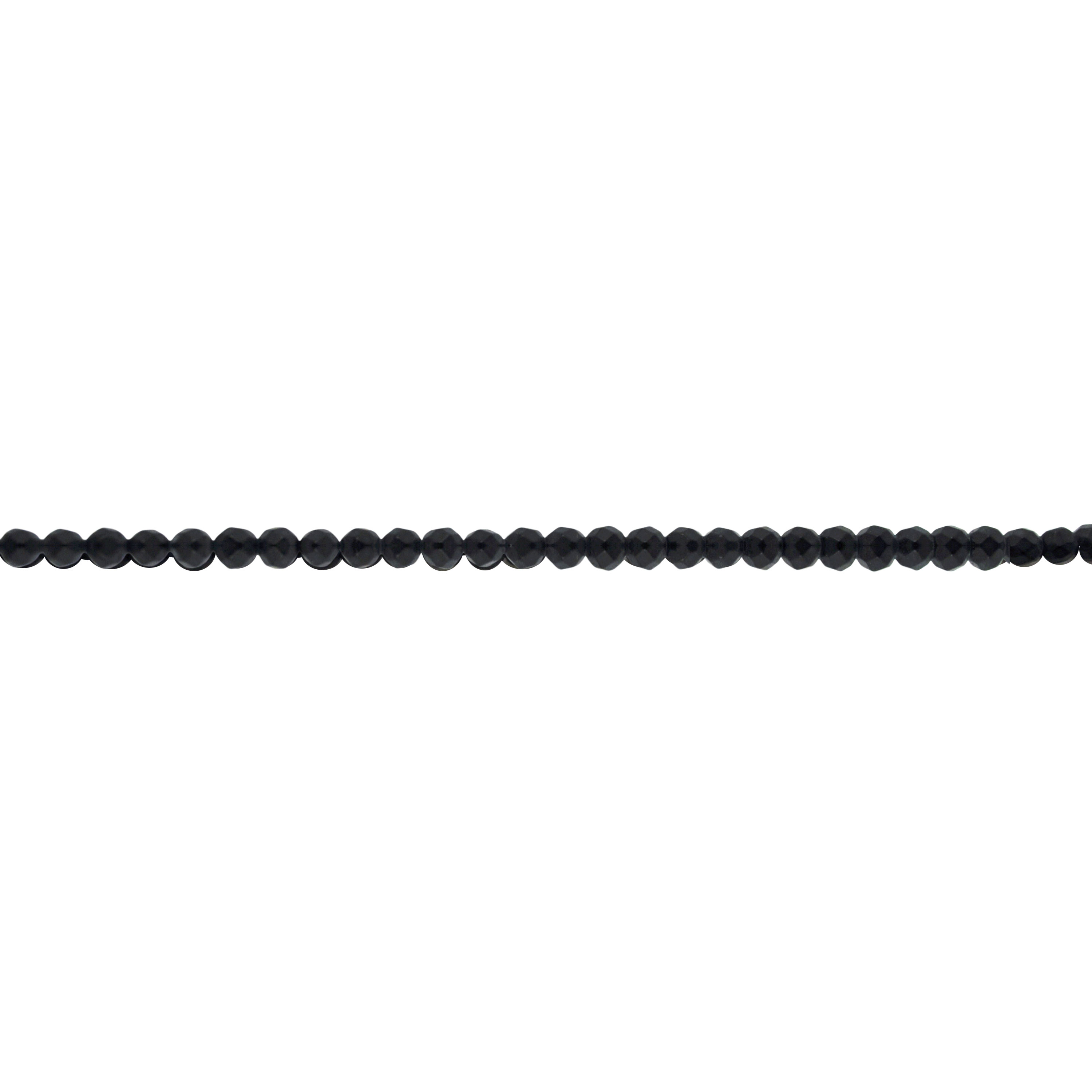 4mm Matte Black Onyx - Faceted