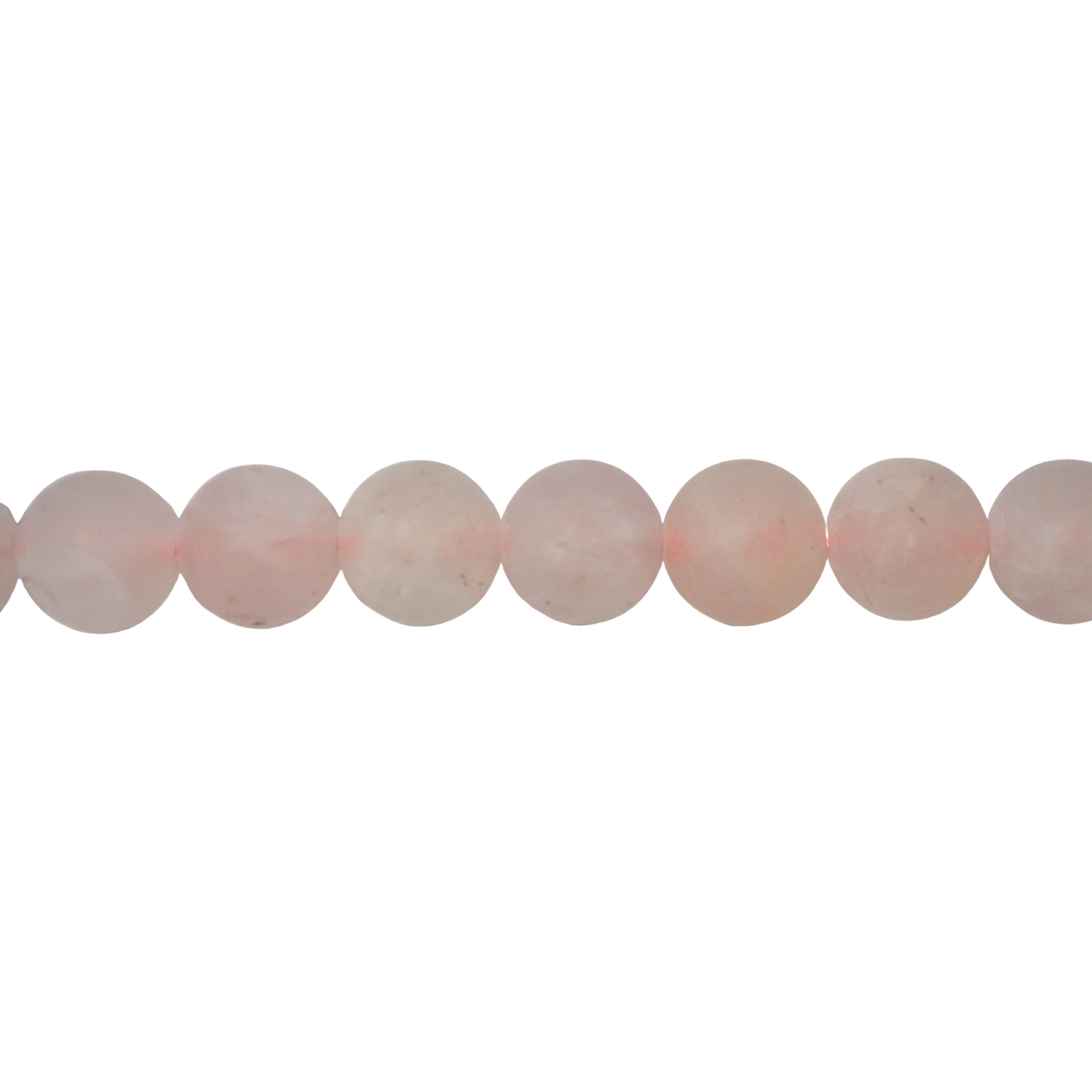 12mm Frosted Rose Quartz - Round