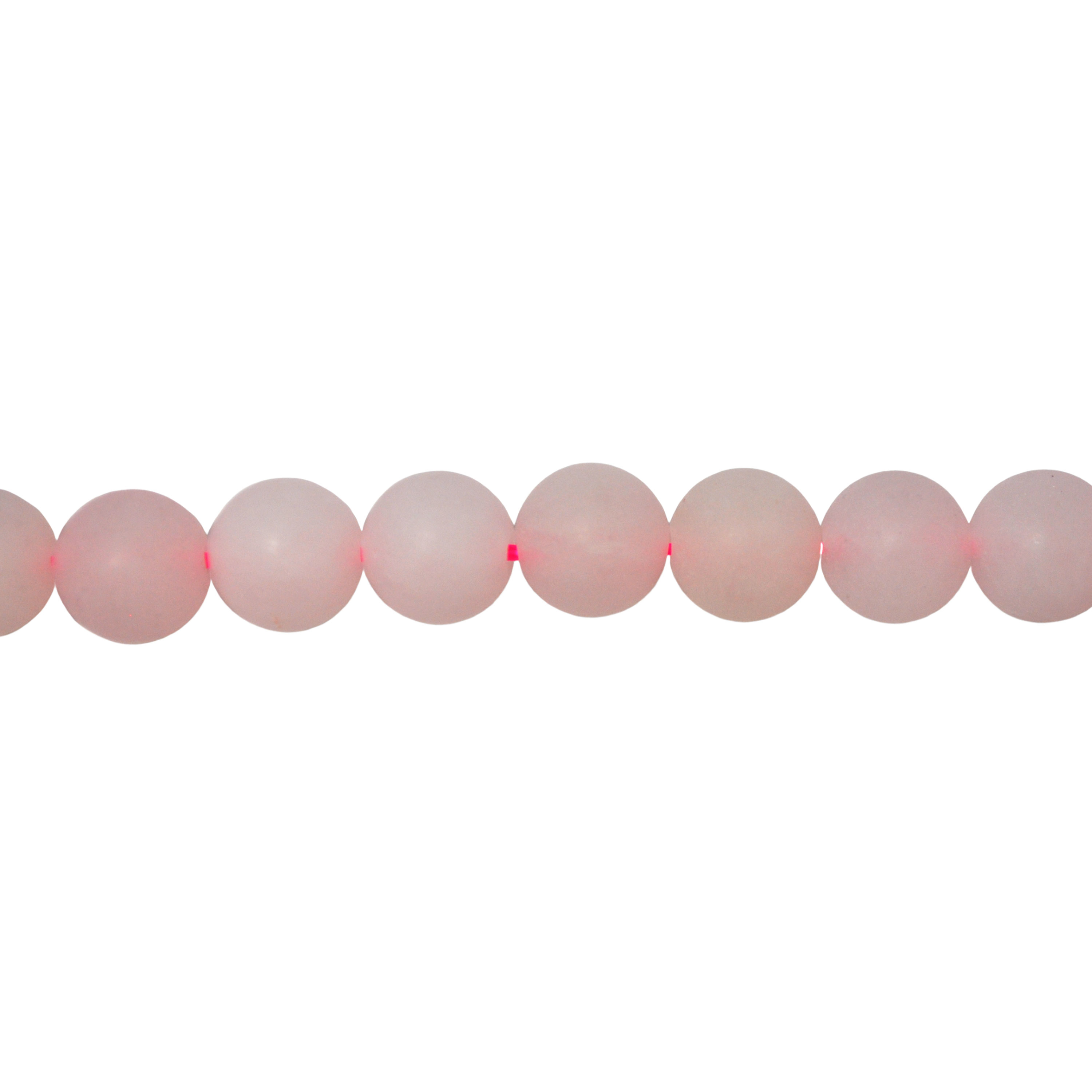 10mm Frosted Rose Quartz - Round