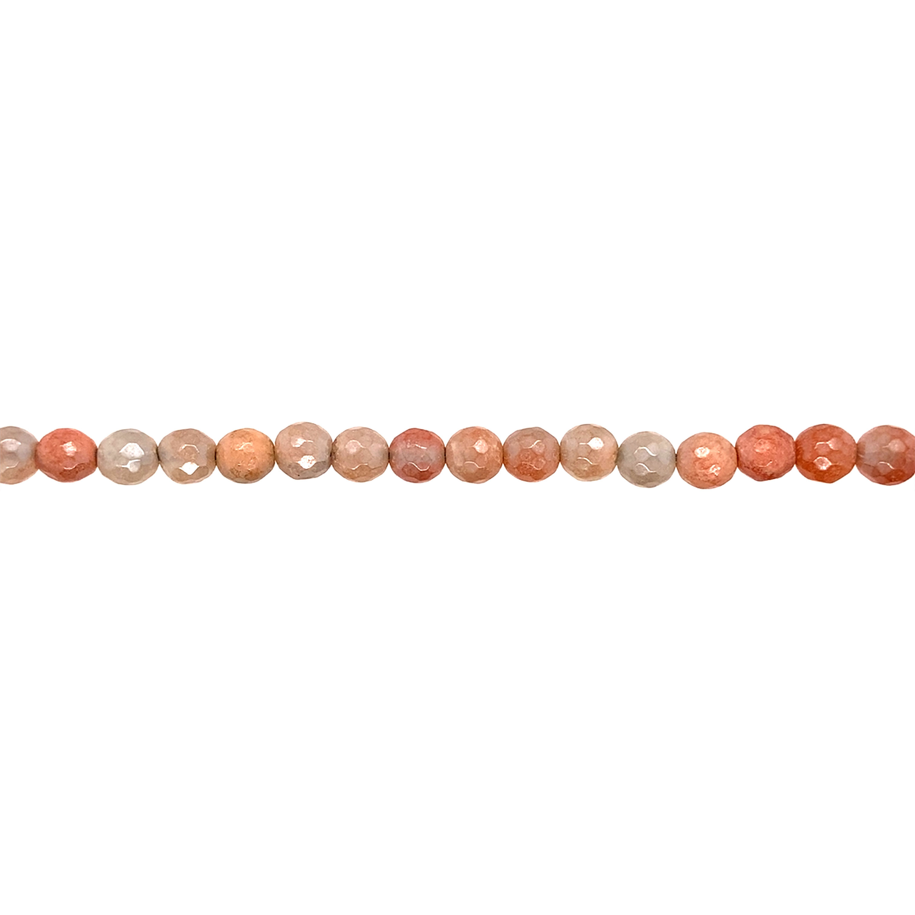 6mm Plated Sunstone - Faceted