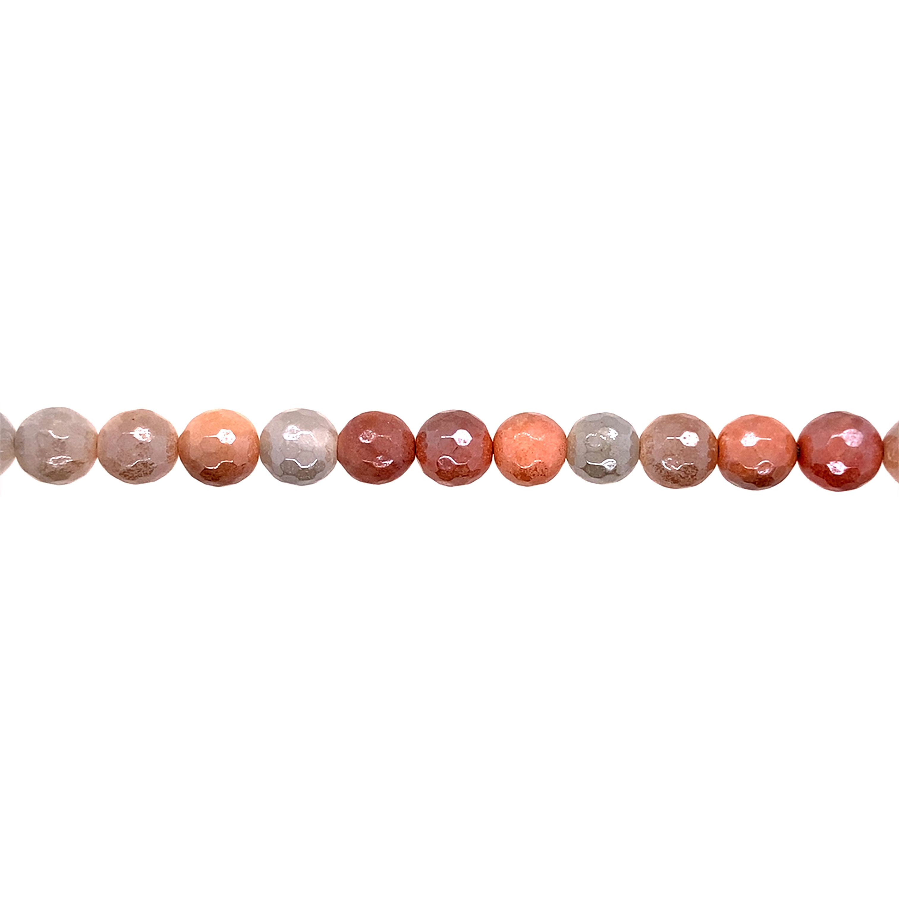 8mm Plated Sunstone - Faceted