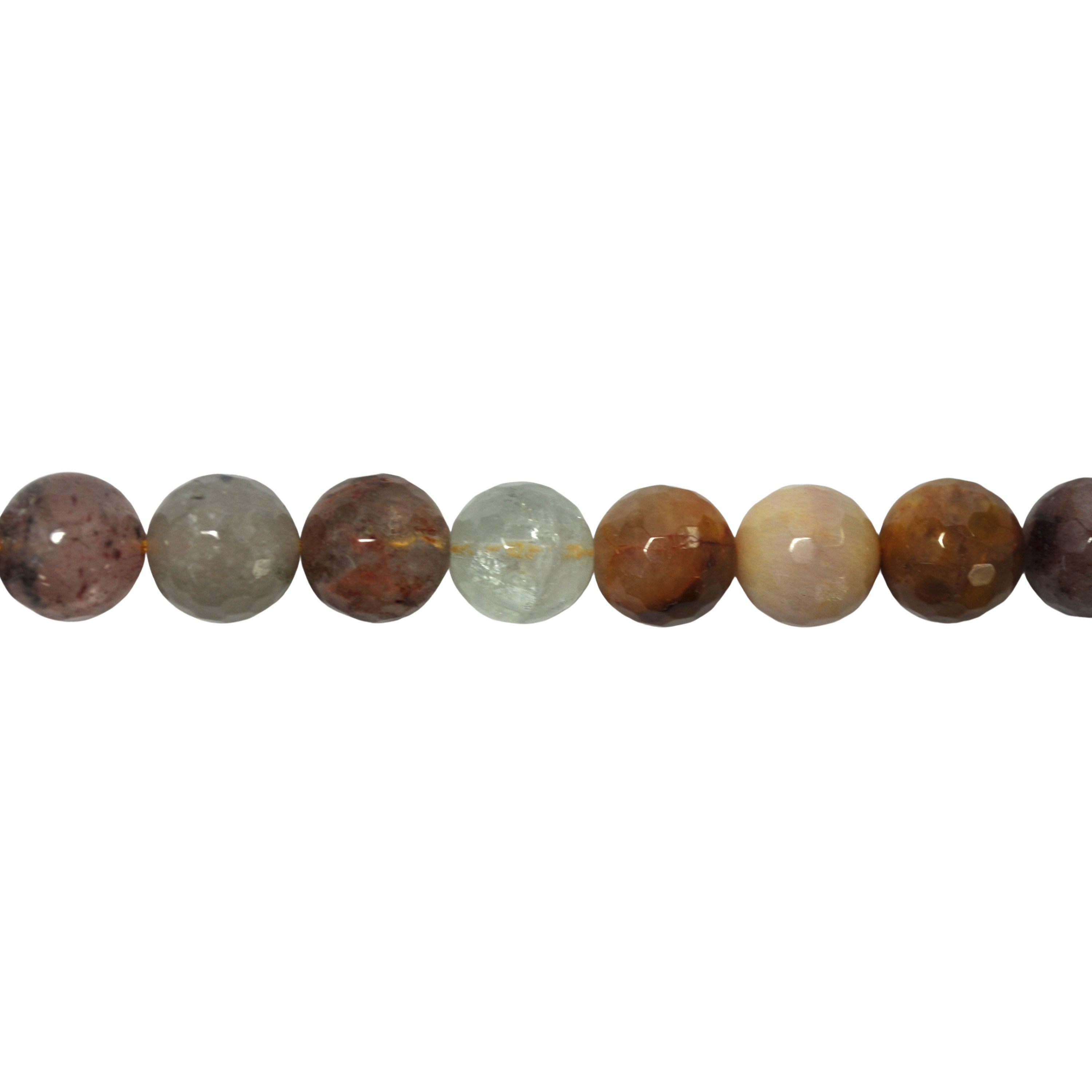 12mm Multicolor Rutilated Quartz - Faceted