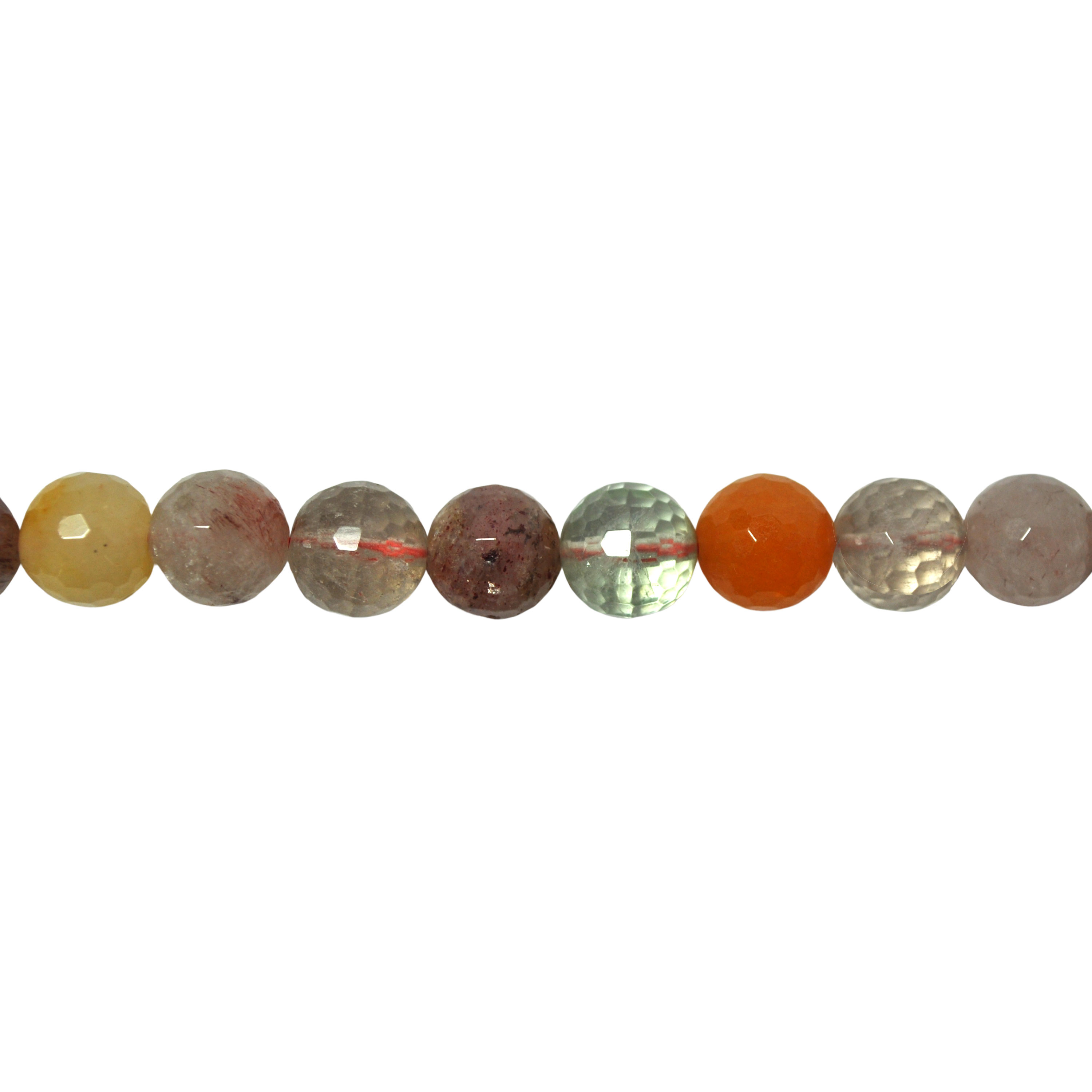 10mm Multicolor Rutilated Quartz - Faceted