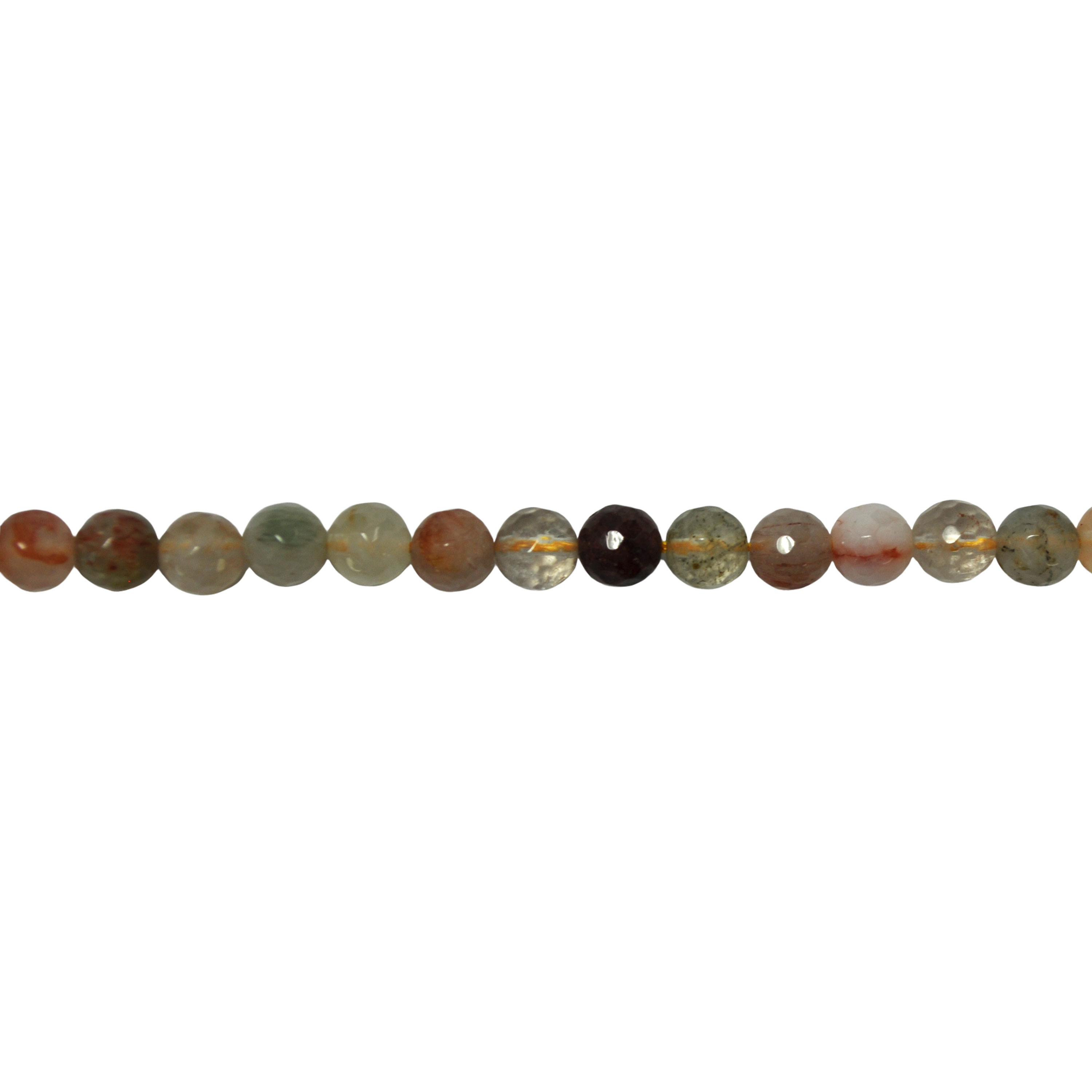 6mm Multicolor Rutilated Quartz - Faceted