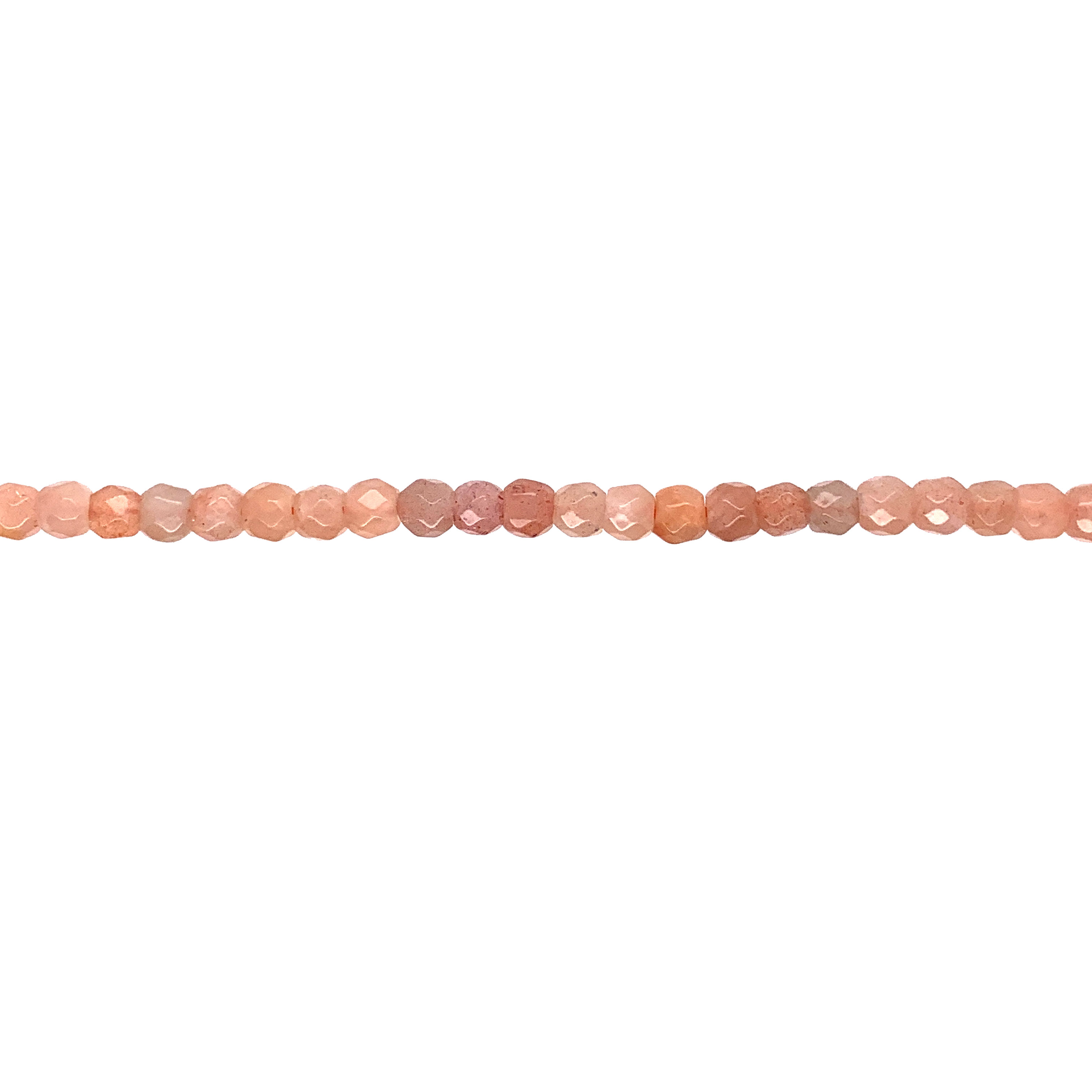4mm Peach Moonstone - Faceted