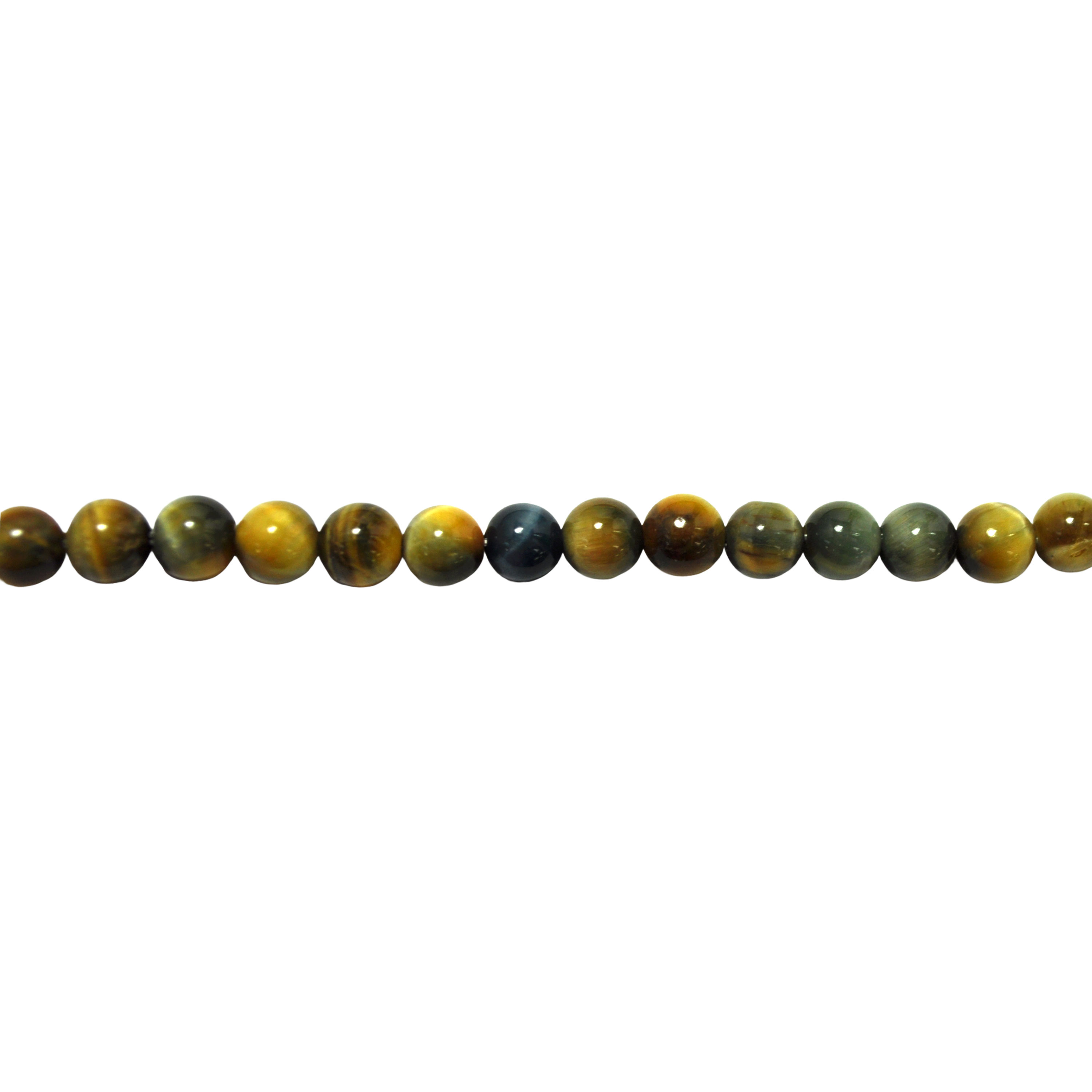 6mm Mixed Gold Tiger Eye - Round