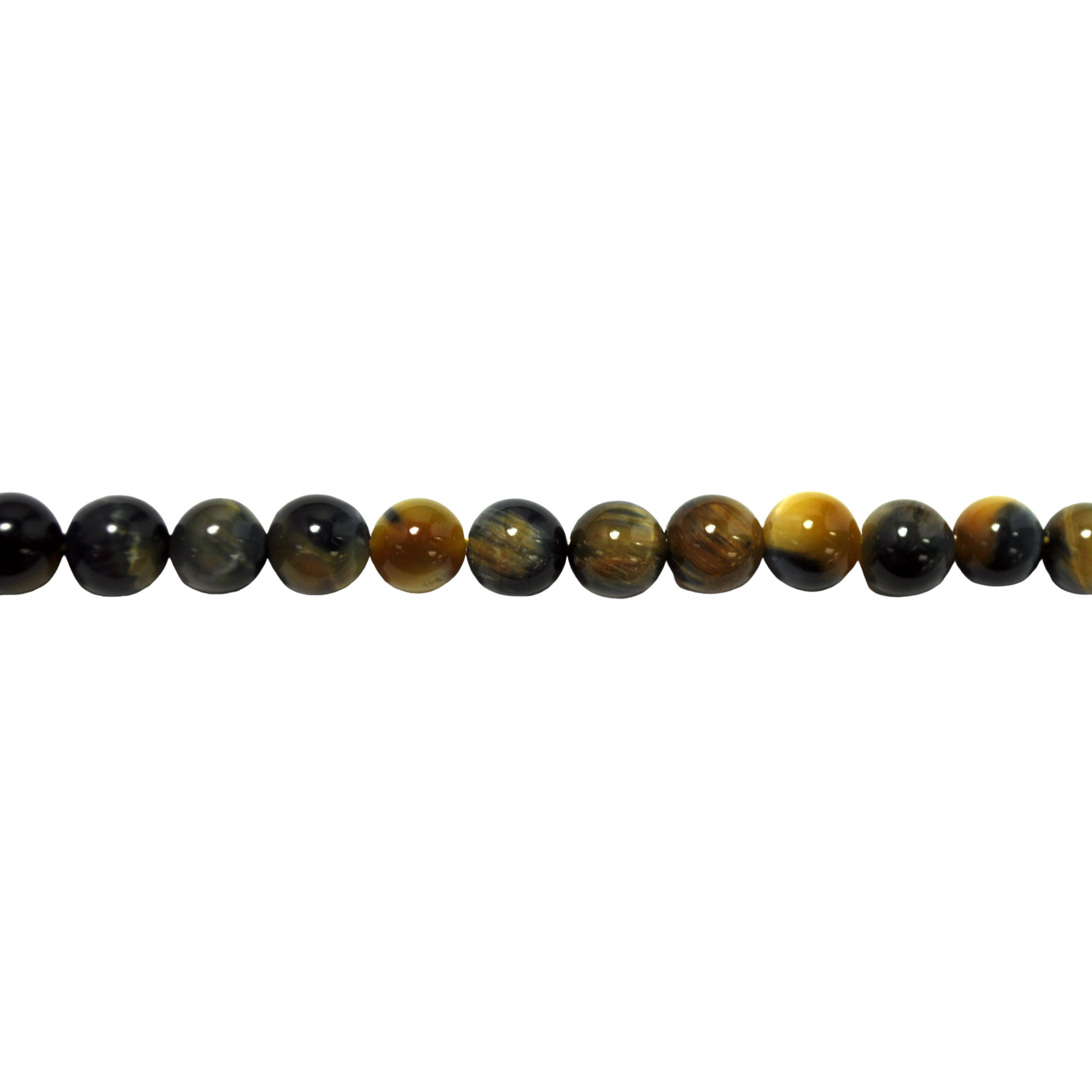8mm Mixed Gold Tiger Eye - Round