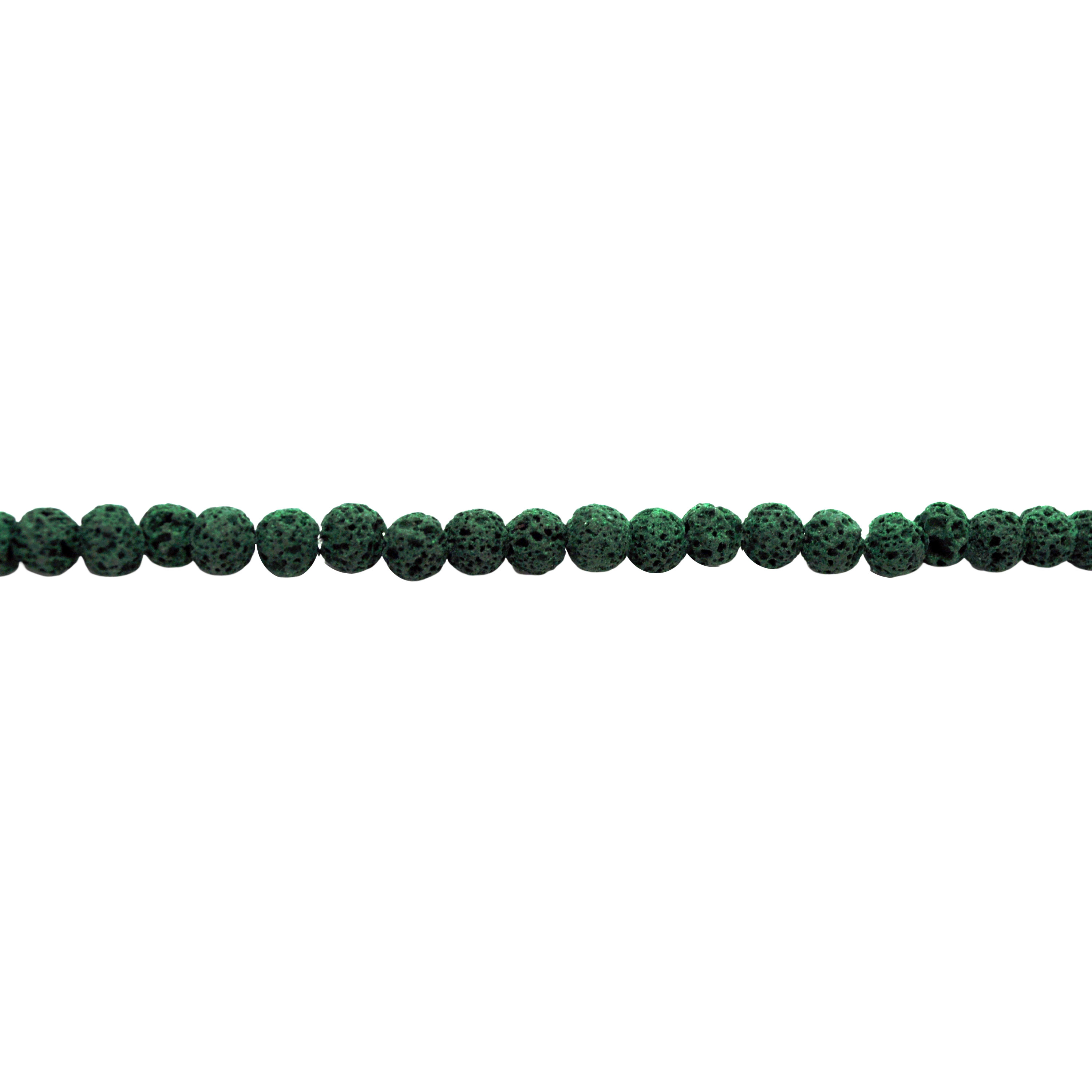 6mm Green Lava Bead - Round
