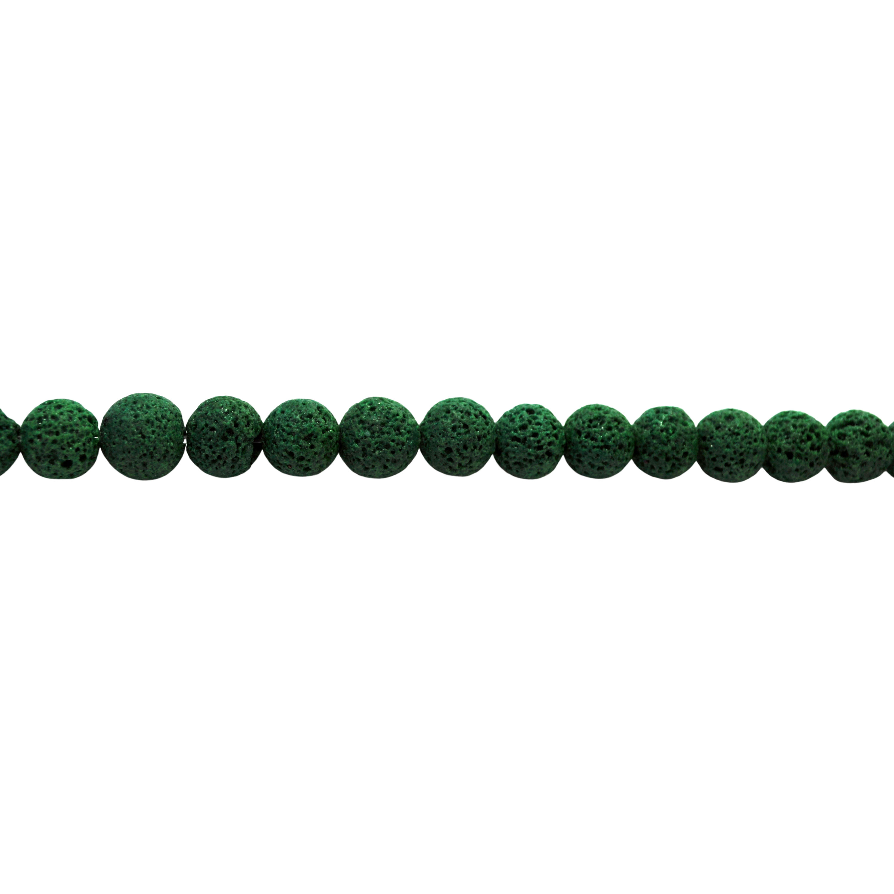 10mm Green Lava Bead - Round
