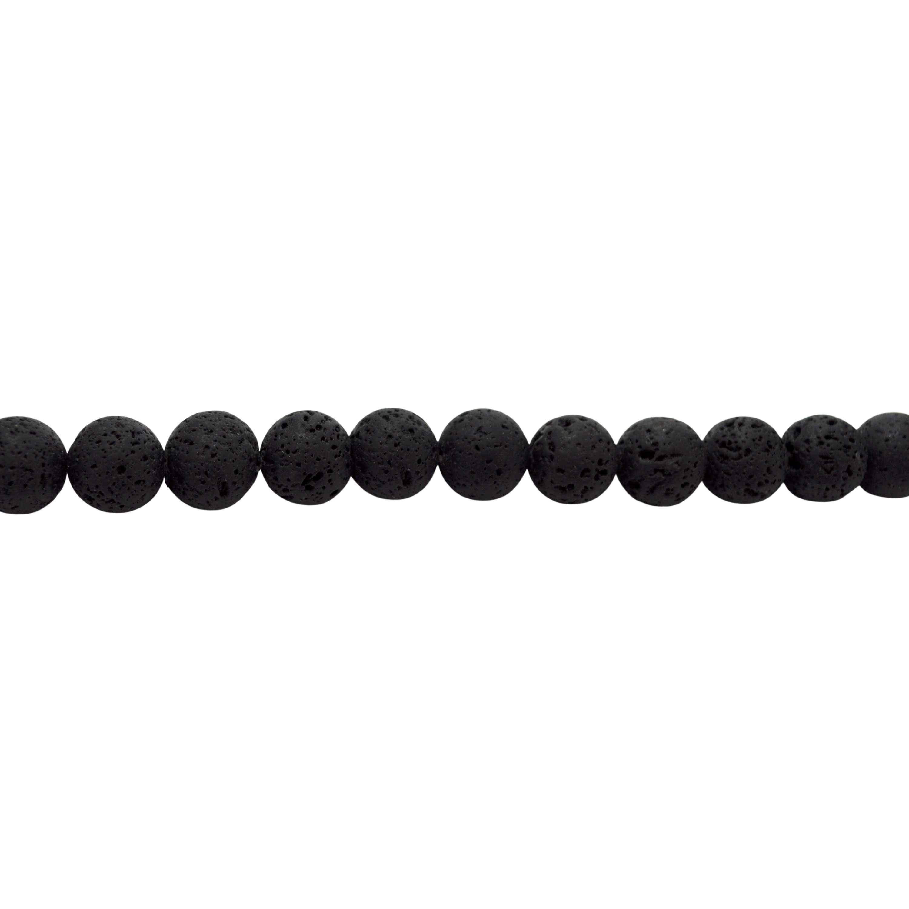 14mm Black Lava Beads