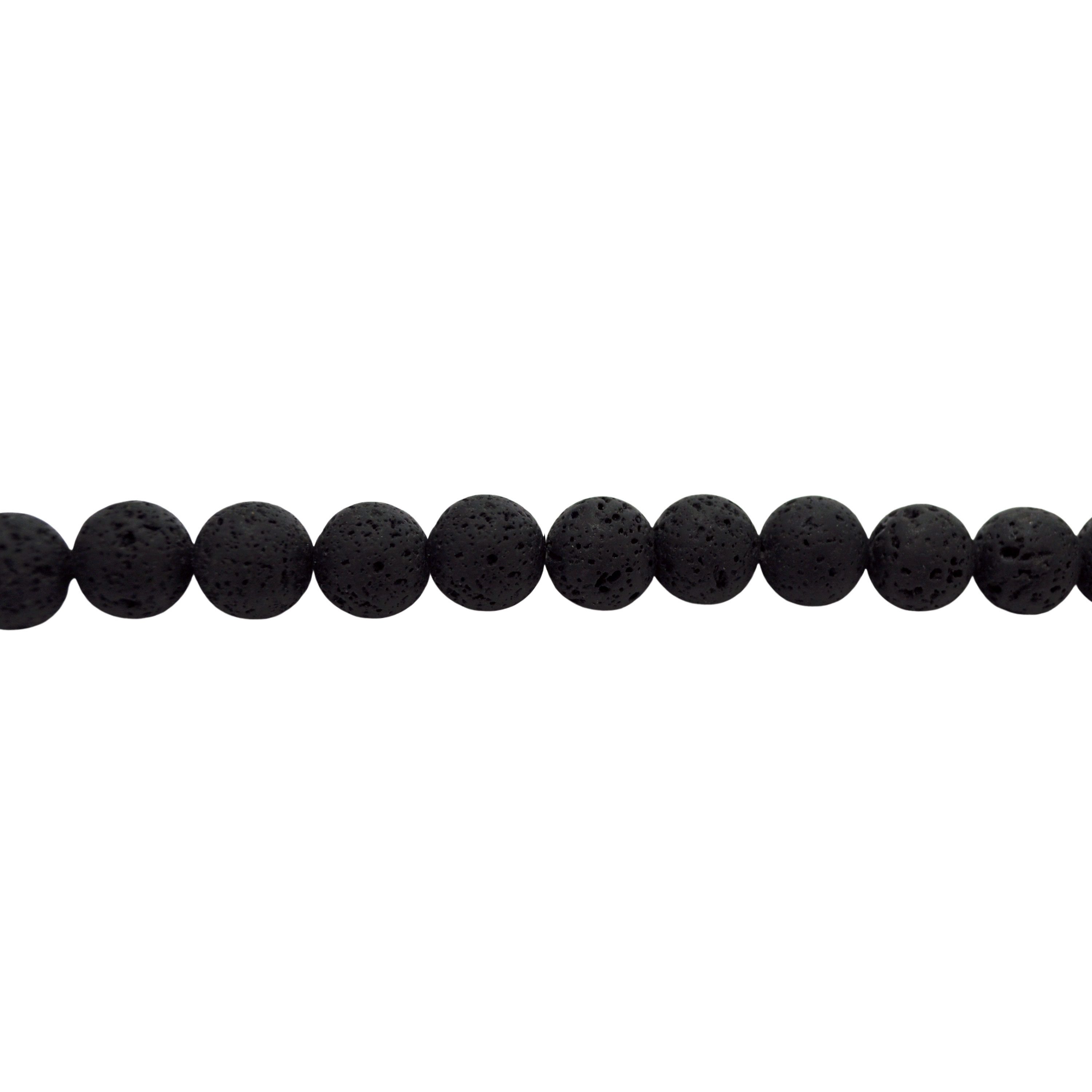 12mm Black Lava Beads