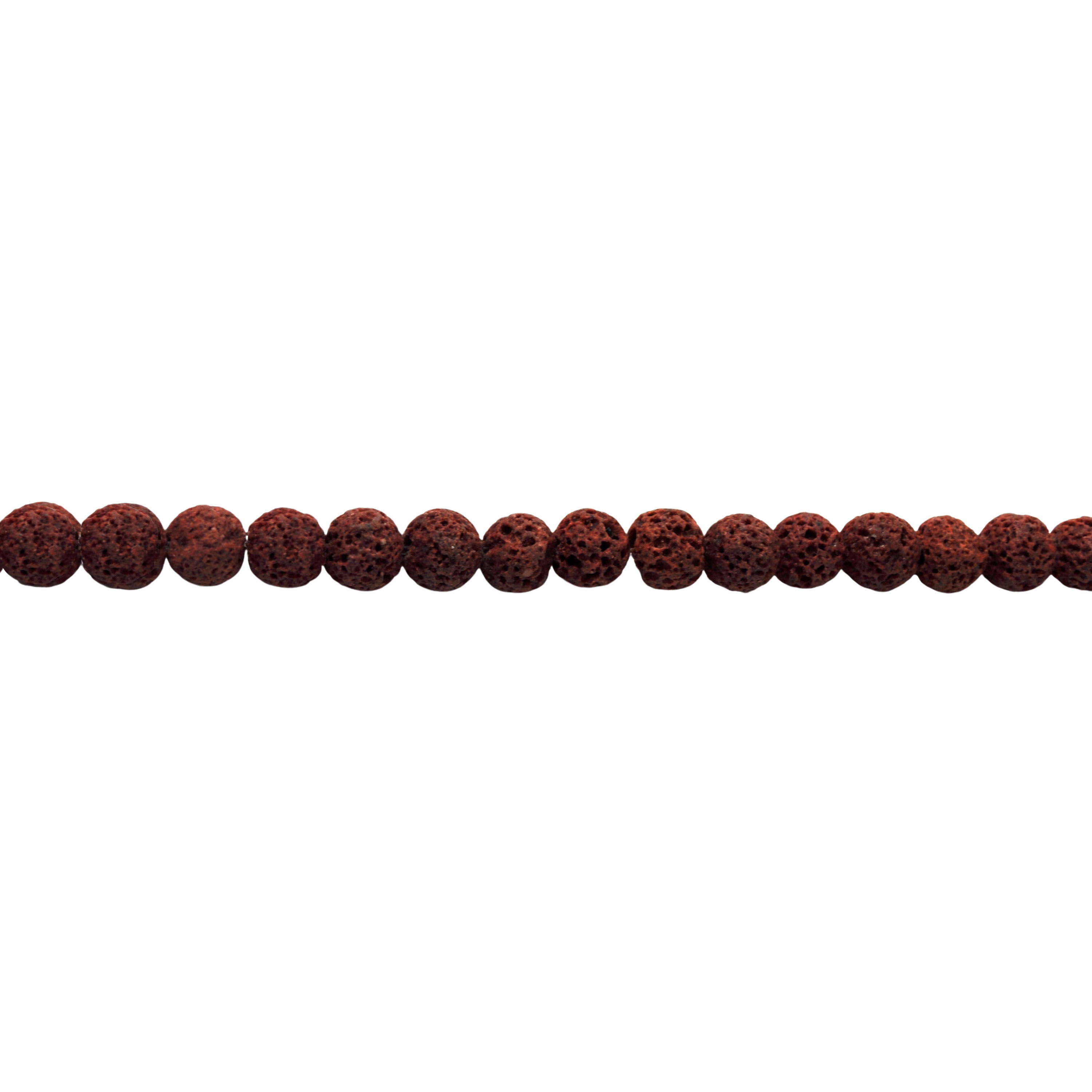 8mm Red Lava Bead