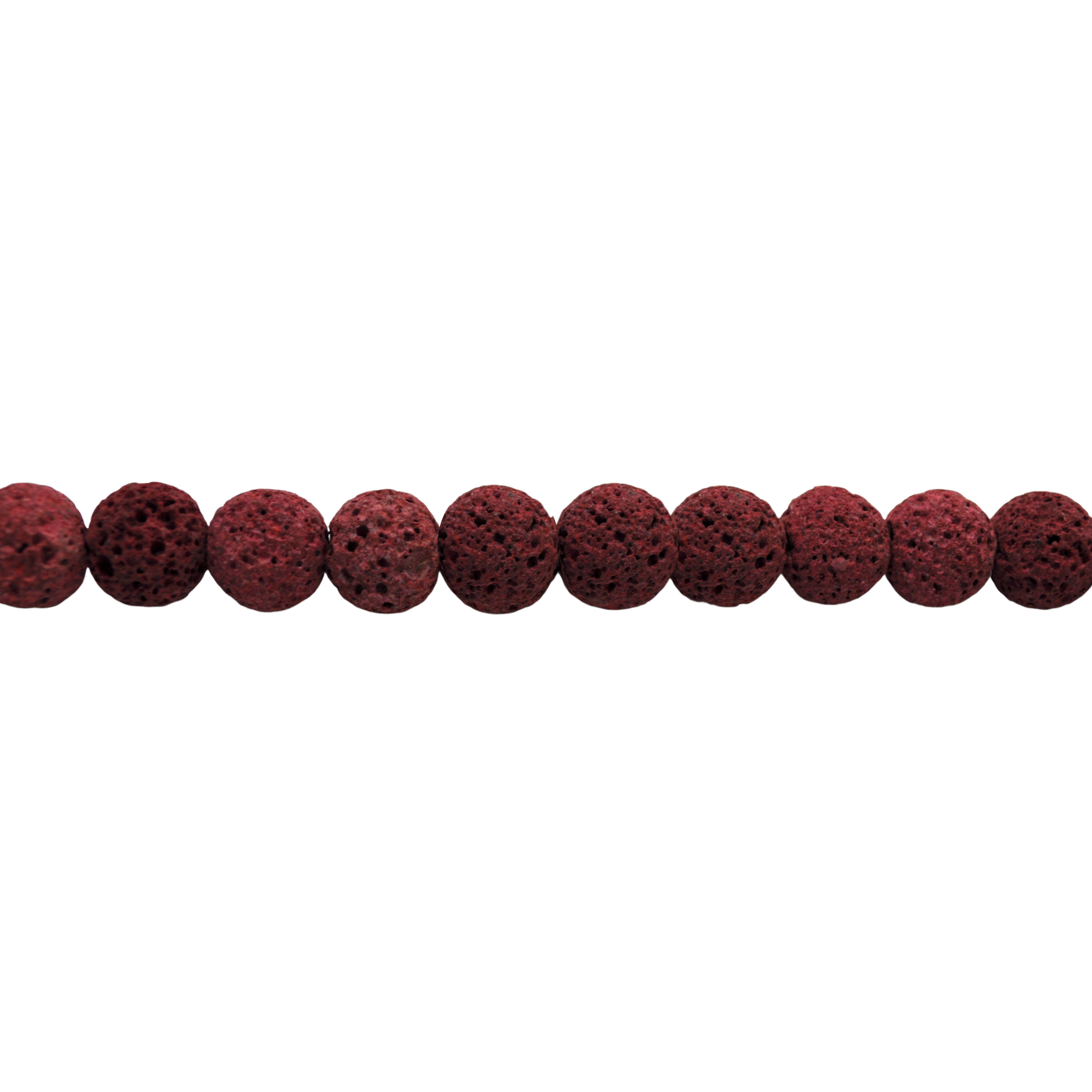 12mm Red Lava Bead