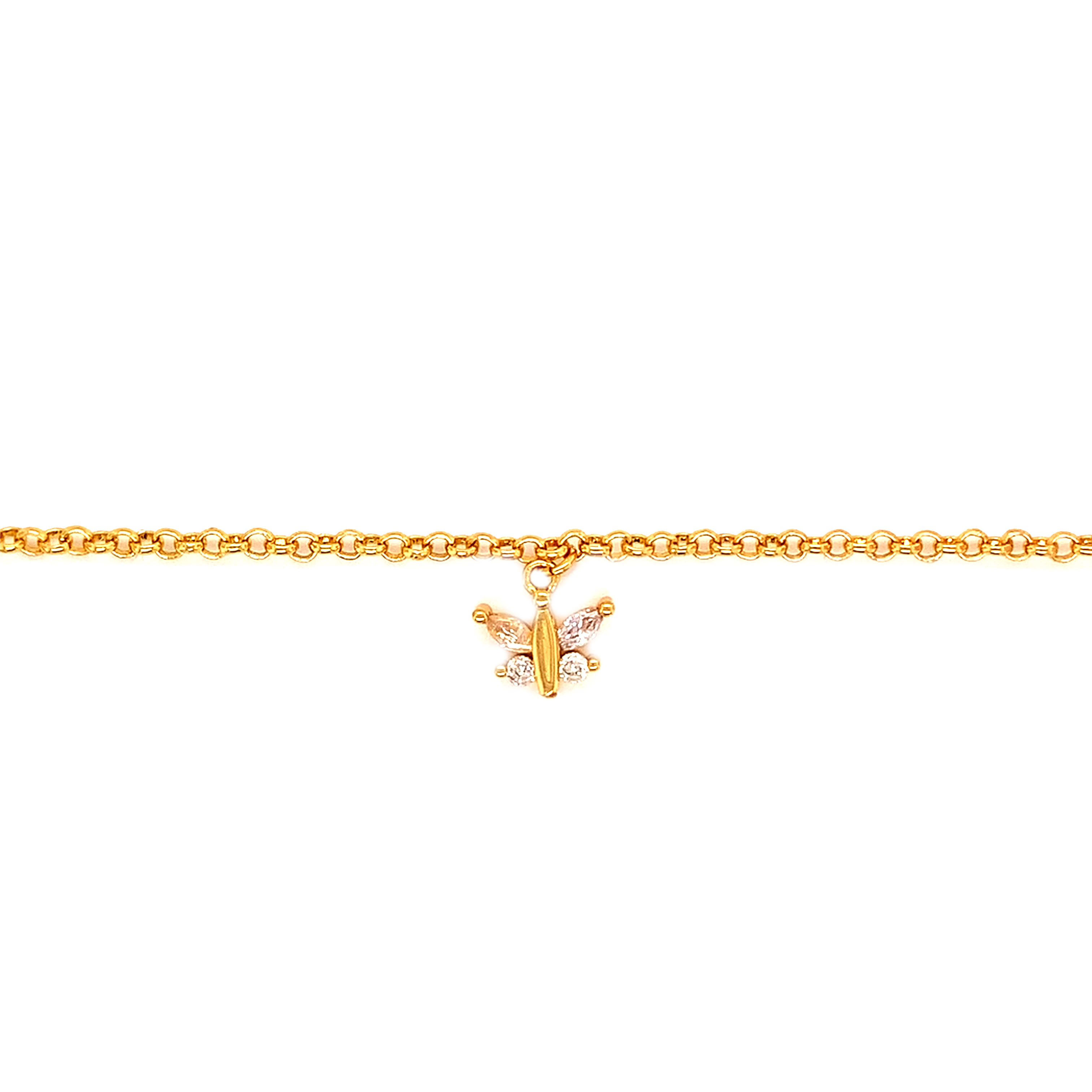 Butterfly Anklet - Gold Filled