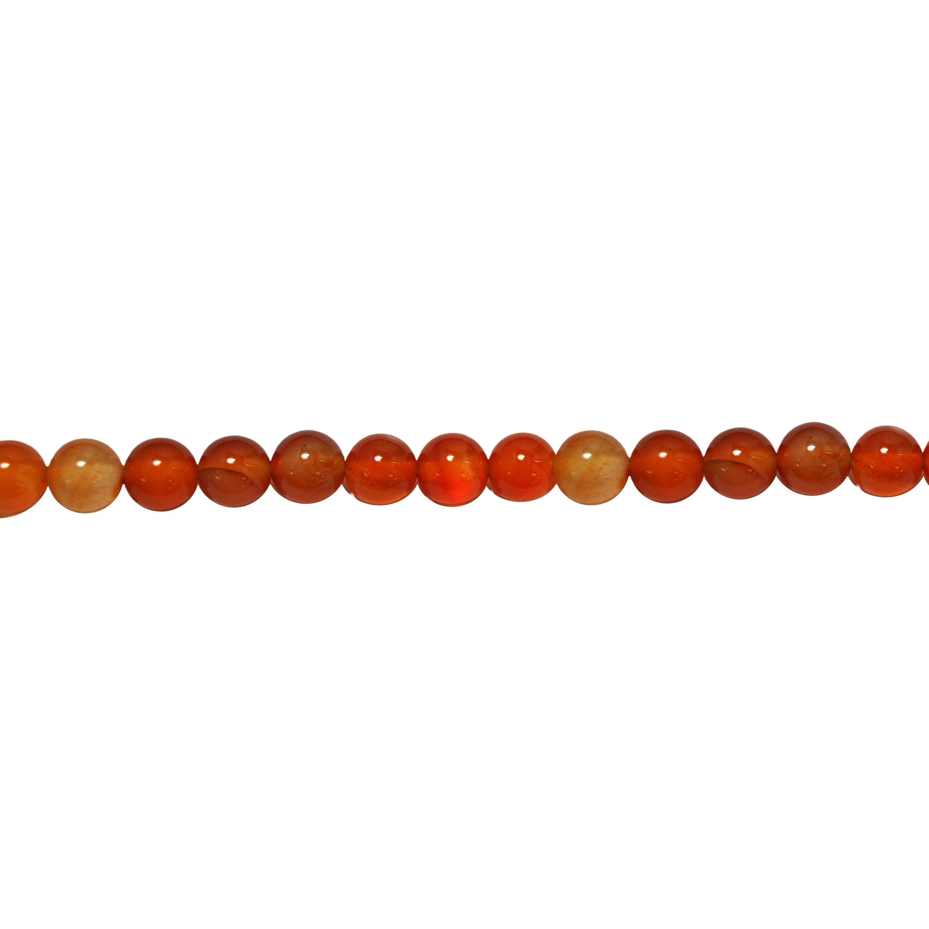 8mm Natural Carnelian - Round