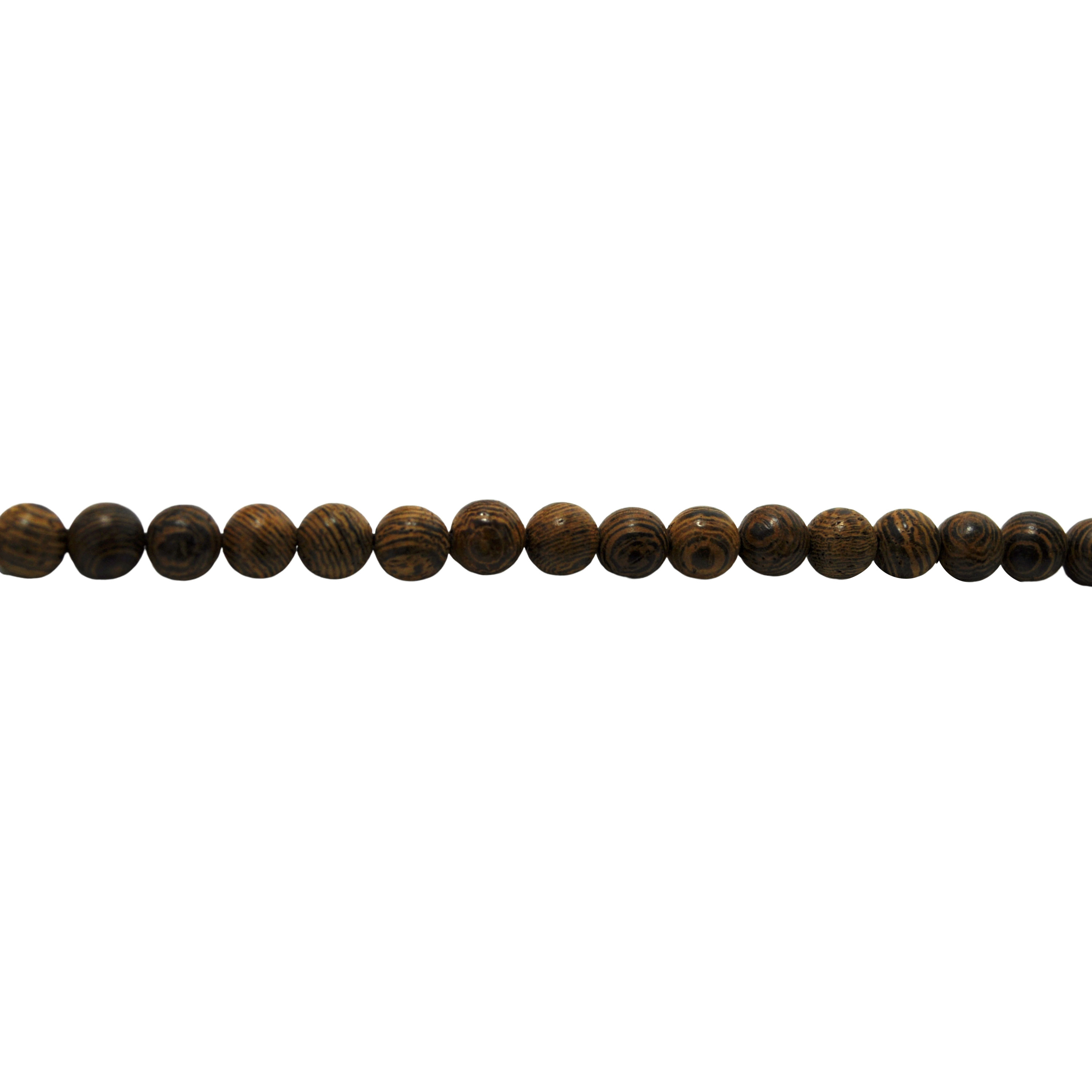 6mm Wenge Wood Beads - 26" Strand