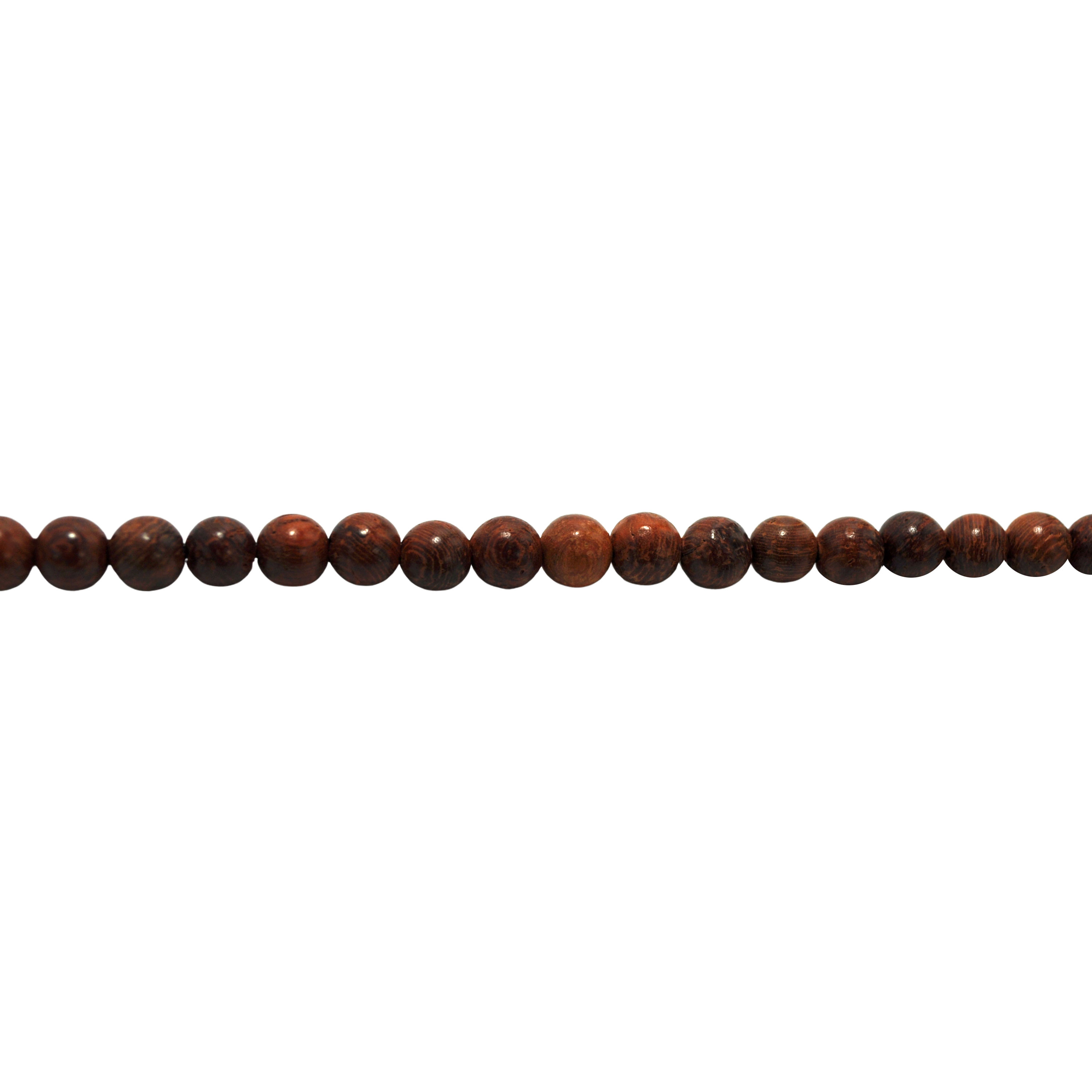 6mm Red Sandalwood Beads - 32" Strand
