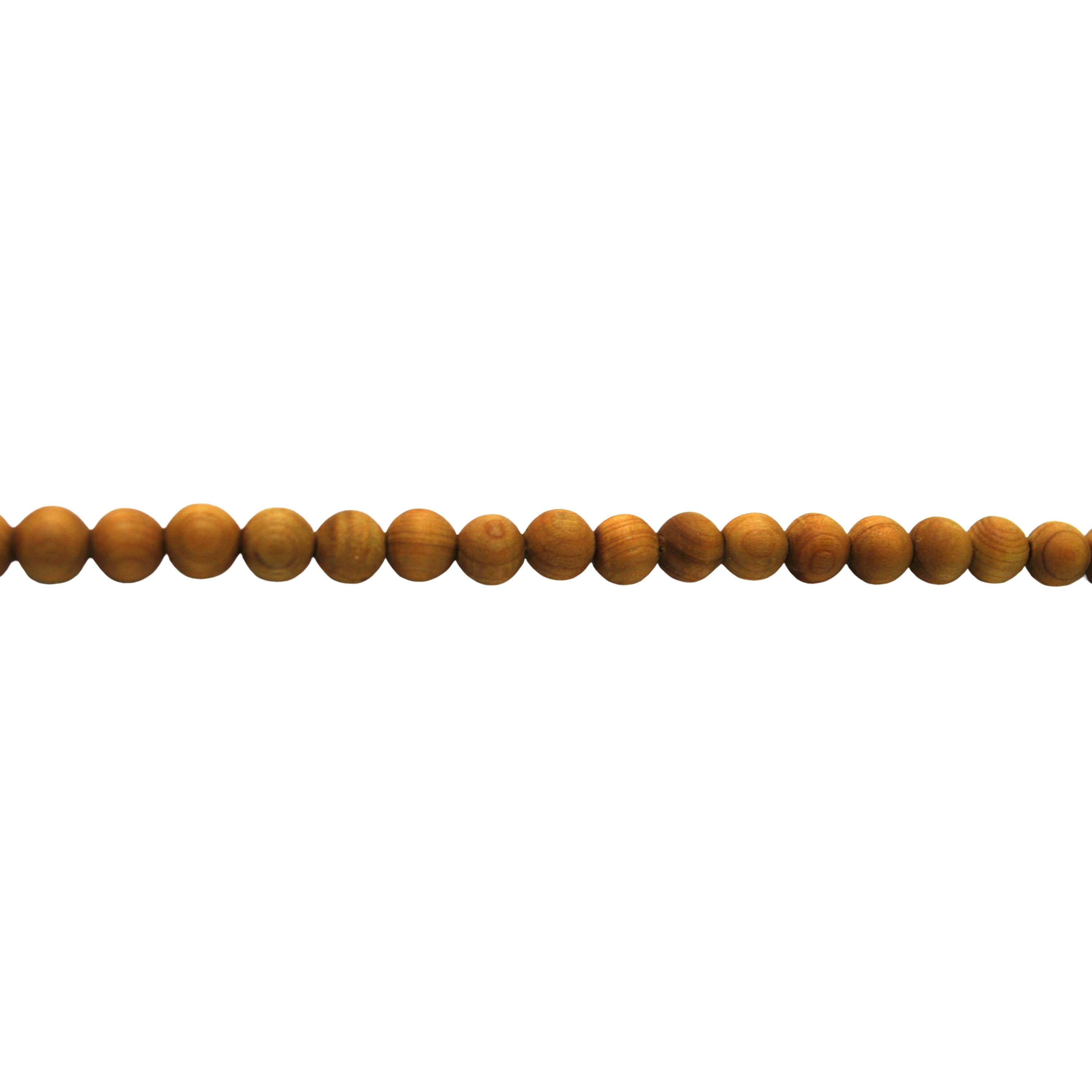 6mm Fragrant Sandalwood Beads - 26" Strand