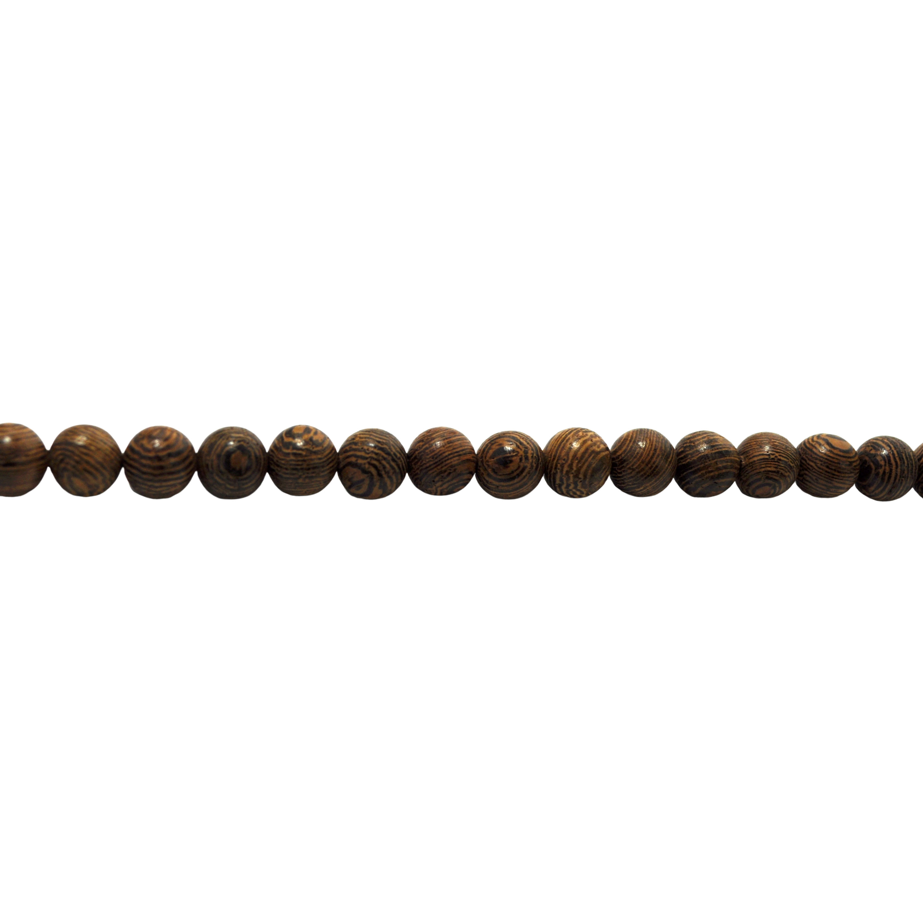 8mm Wenge Wood Beads - 32" Strand