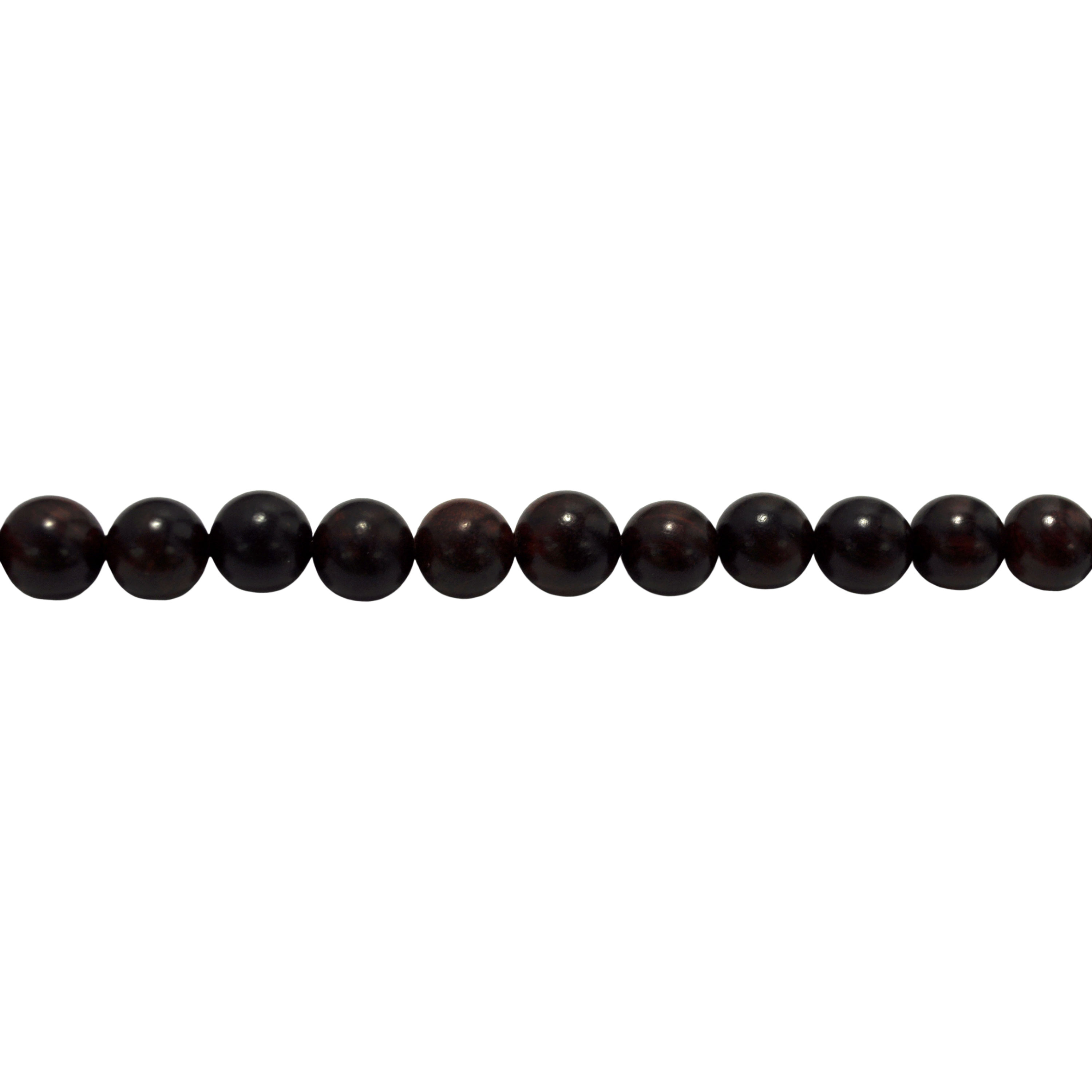 10mm Red Wood Bead - 32" Strand