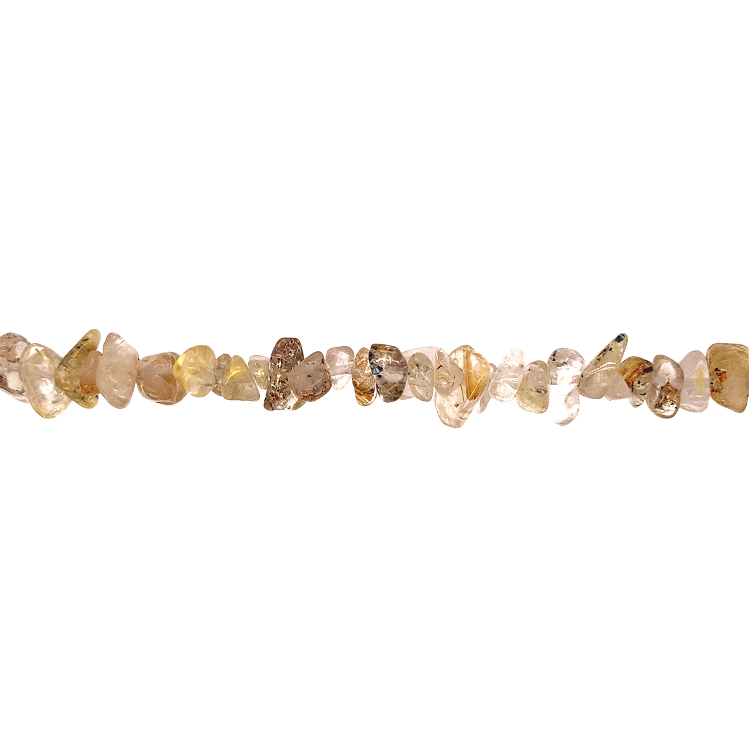 Rutilated Quartz Chips- 30" Strand