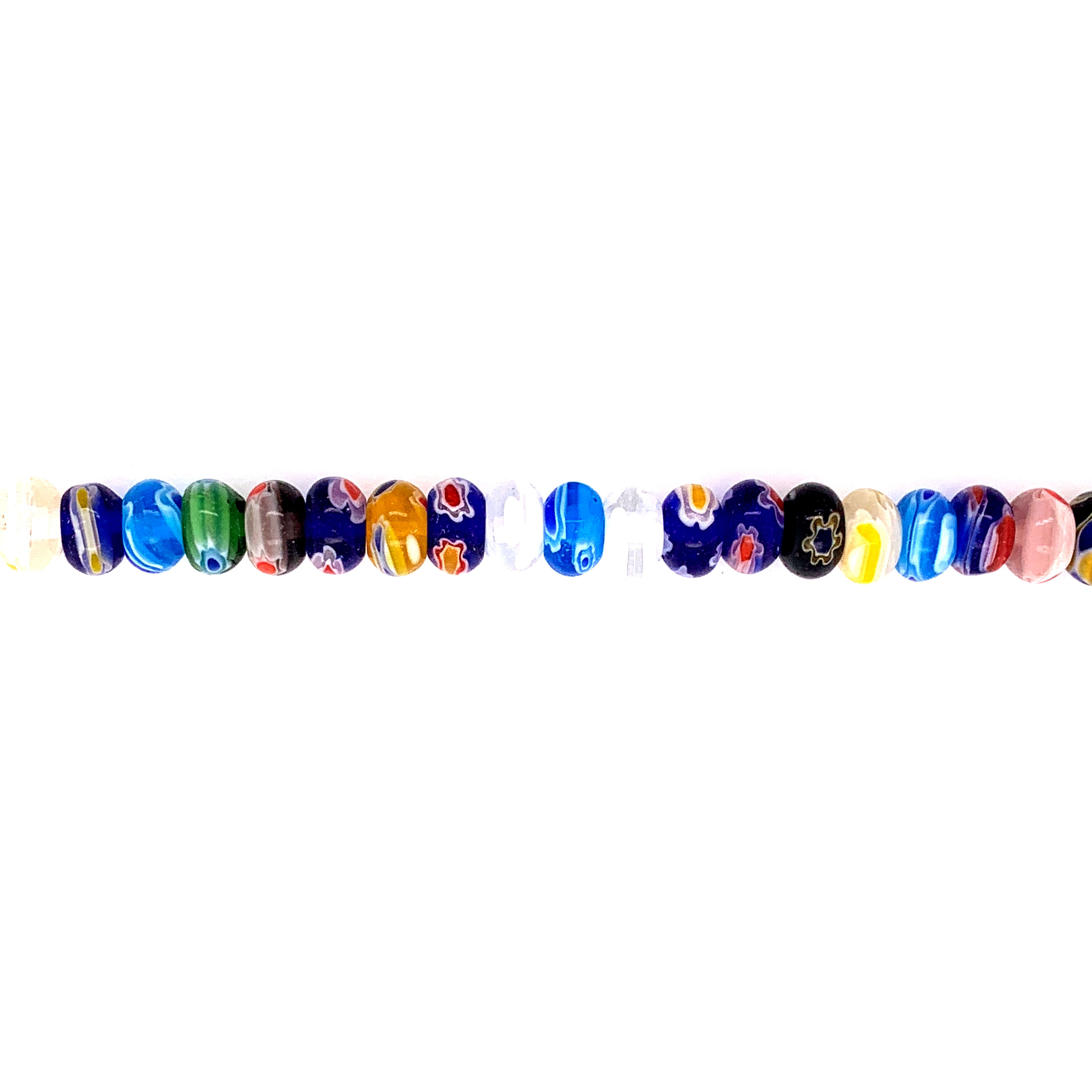 8mm Multicolor Millefiori Beads - Rondelle
