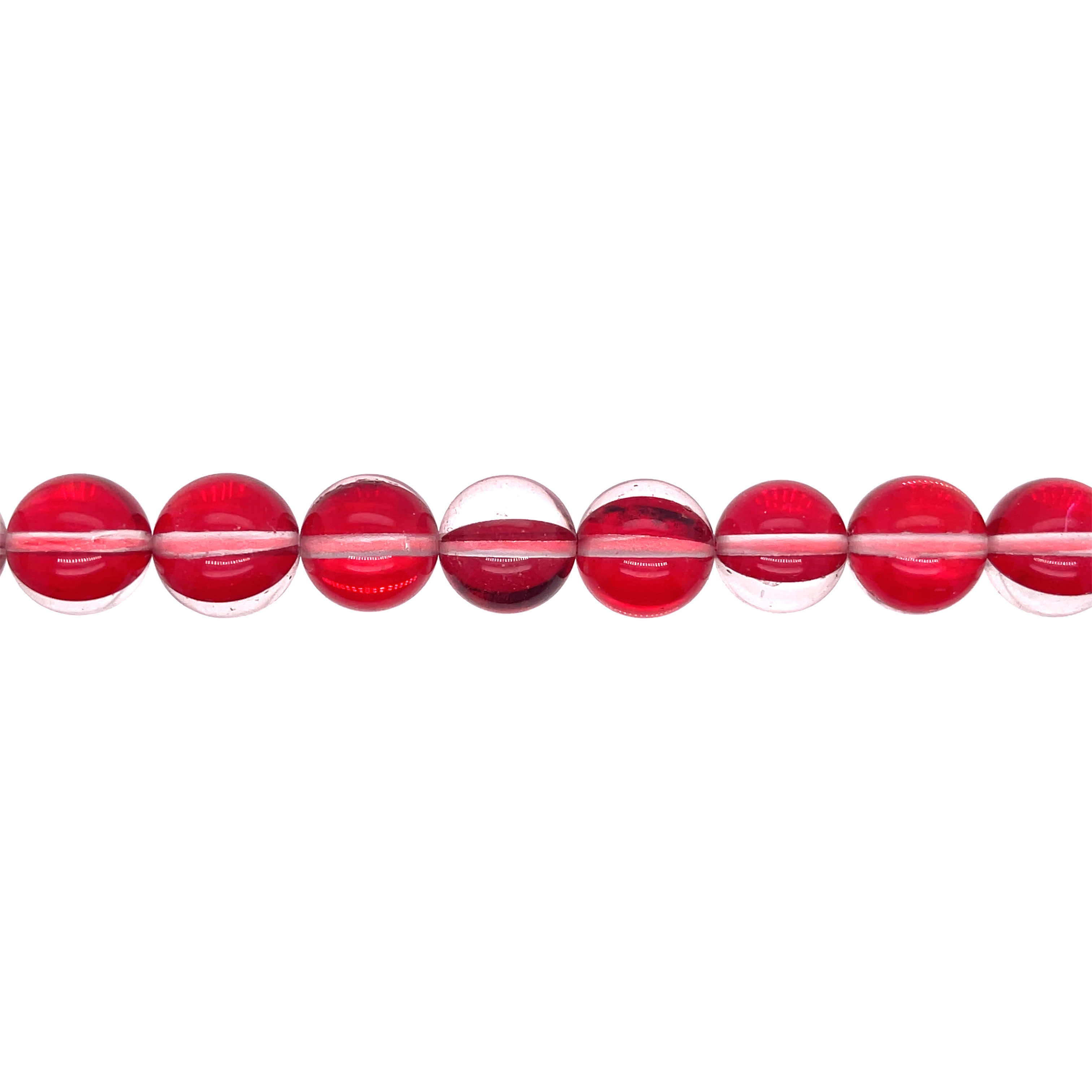 12mm Red Glass Beads