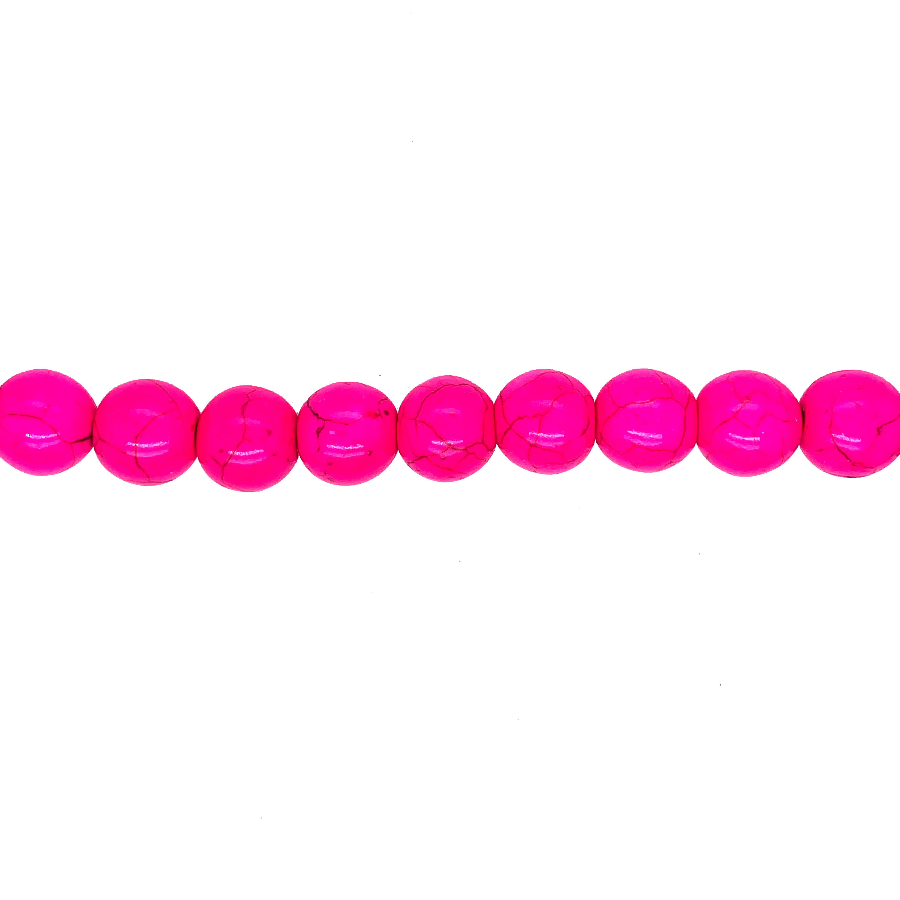 10mm Pink Turquoise - Round