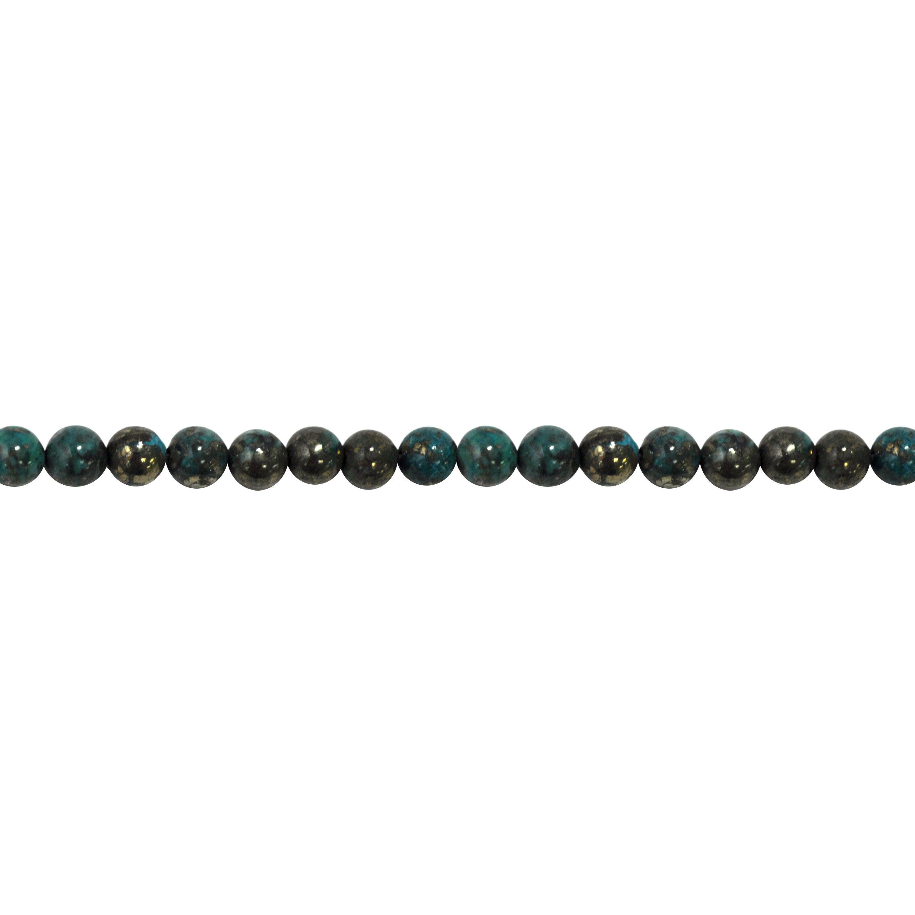 10mm Teal Plated Pyrite - Round