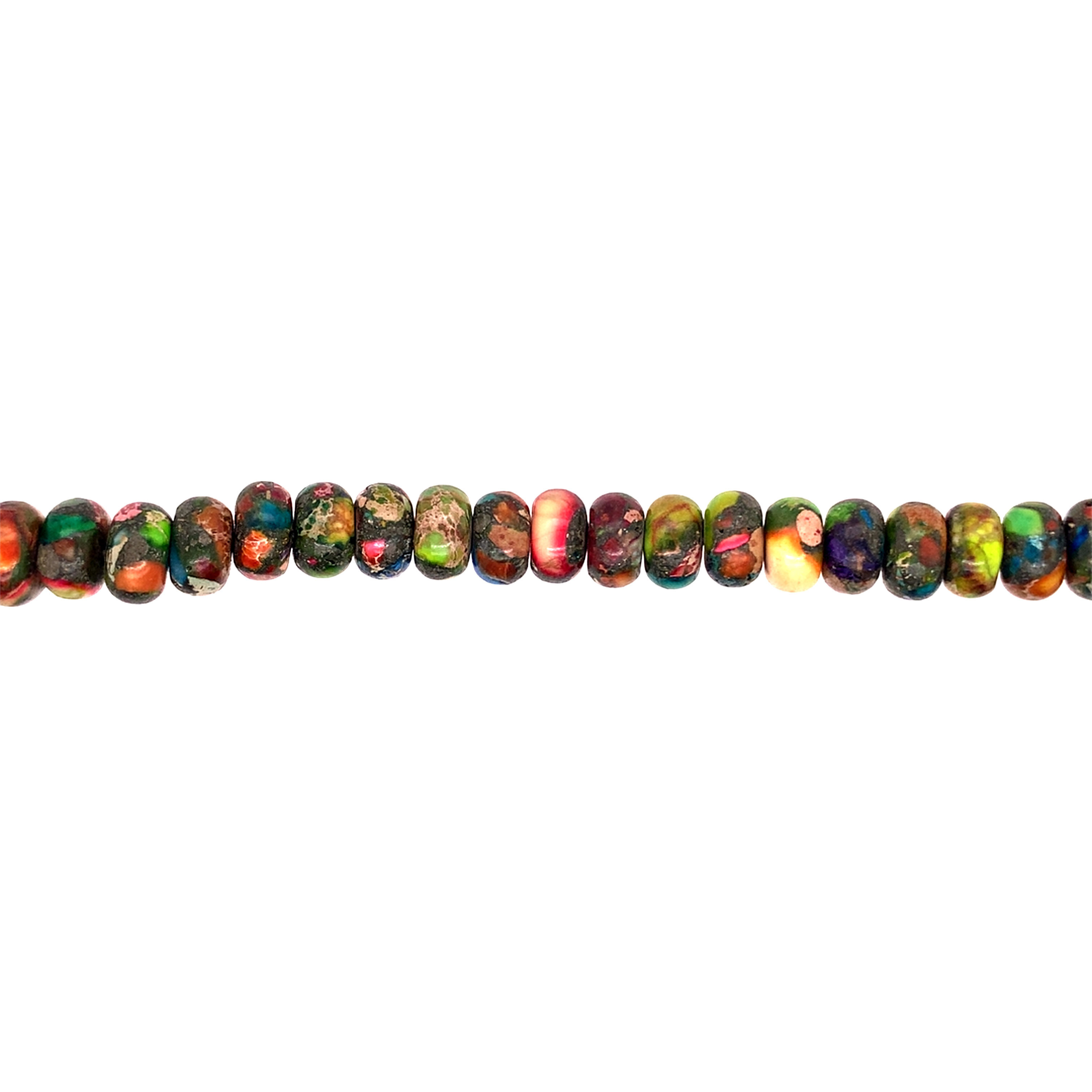 5x8mm Multicolor Impression Jasper - Rondelle