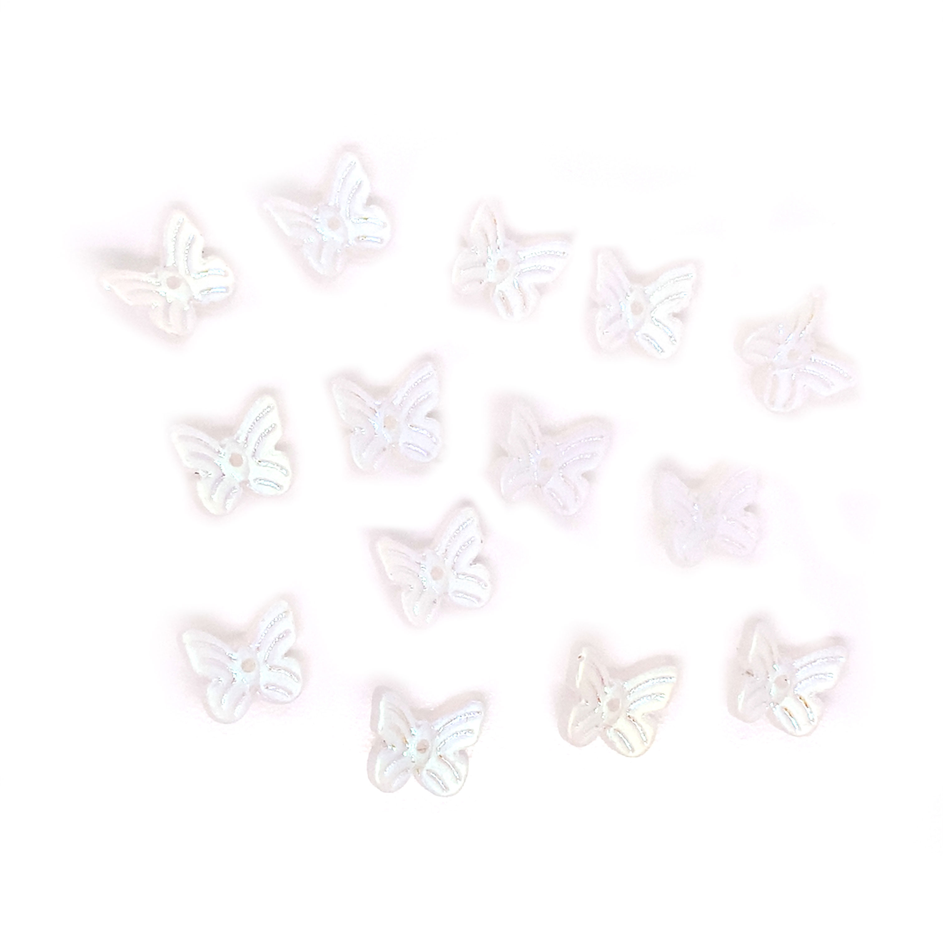 Lampwork Iridescent Clear Butterfly Bead