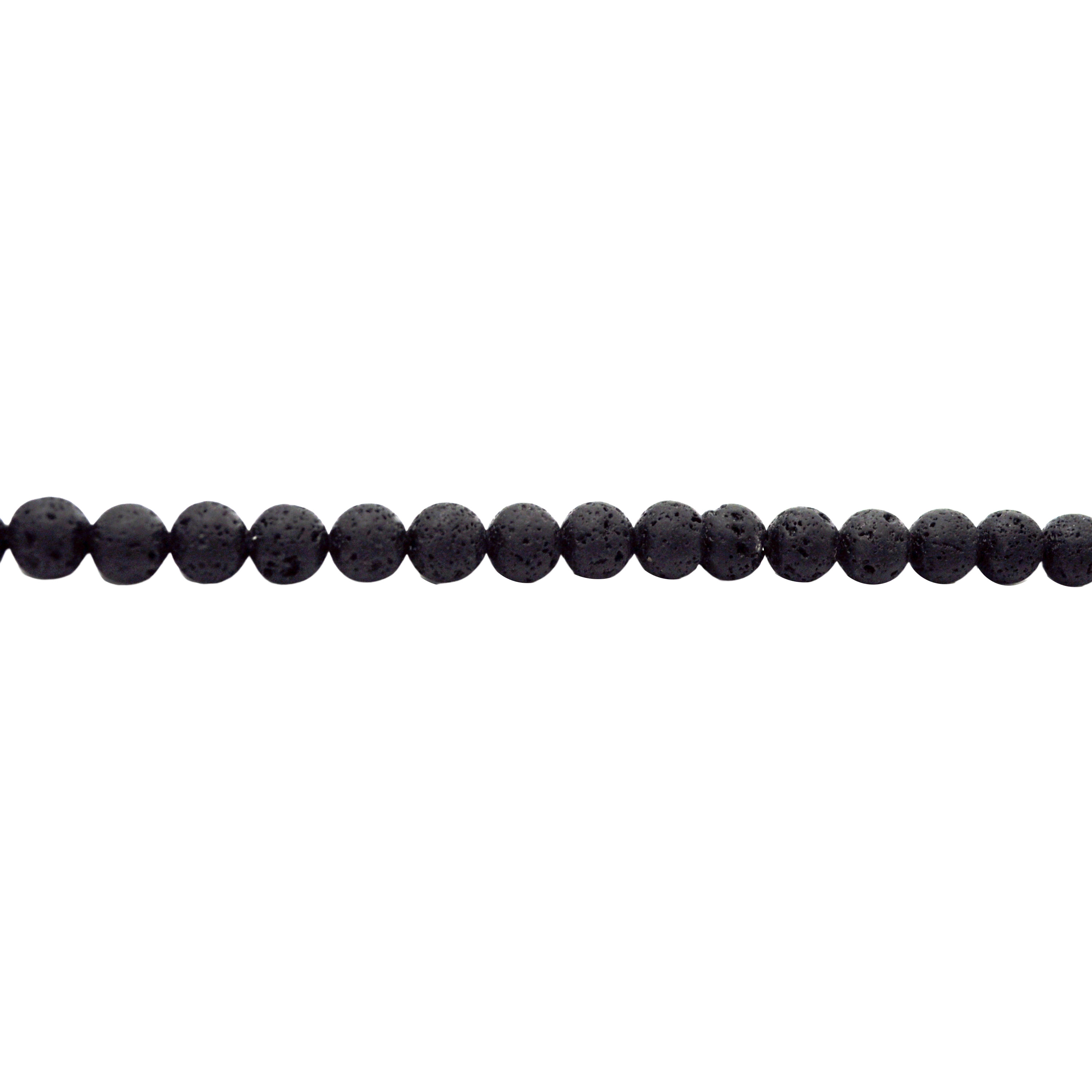 8mm Black Lava Beads