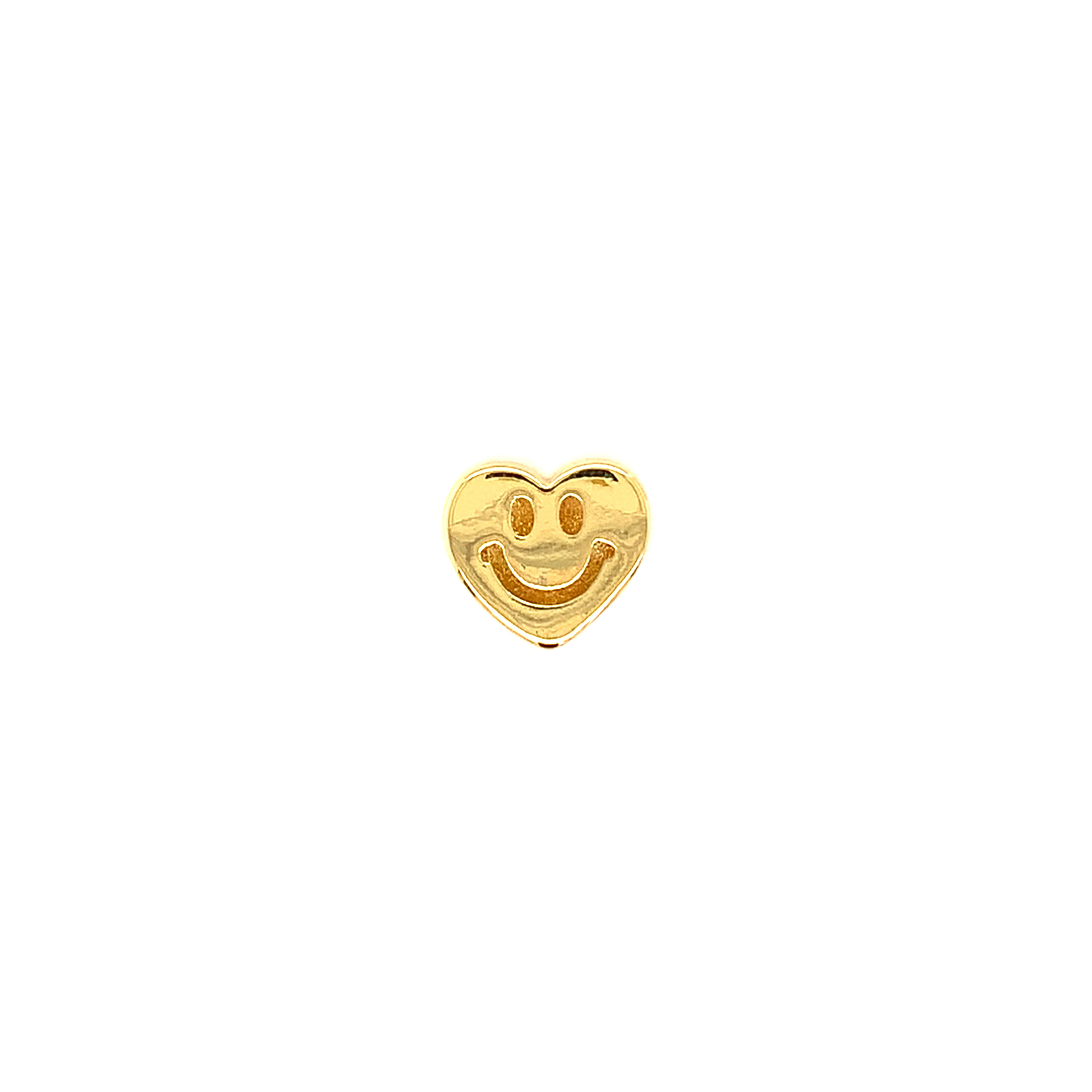 Smiley Heart Bead - Gold Plated