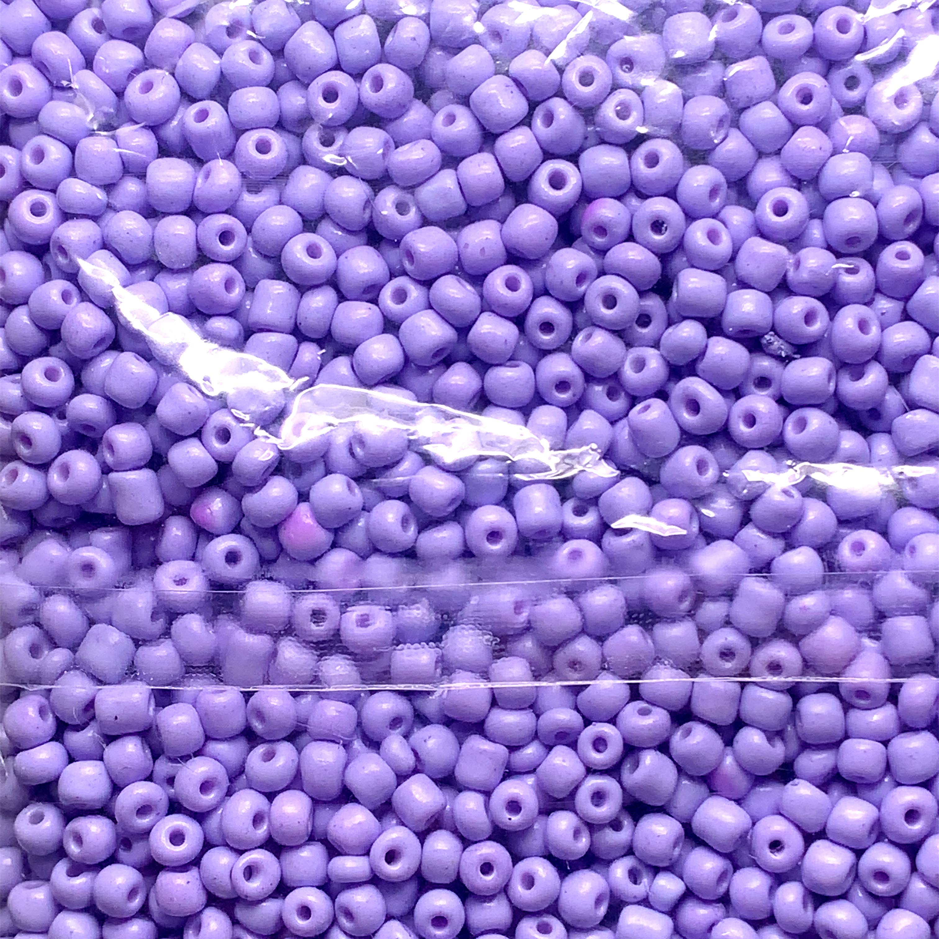 4mm Lilac Opaque Glass Seed Beads - 400g Per Bag
