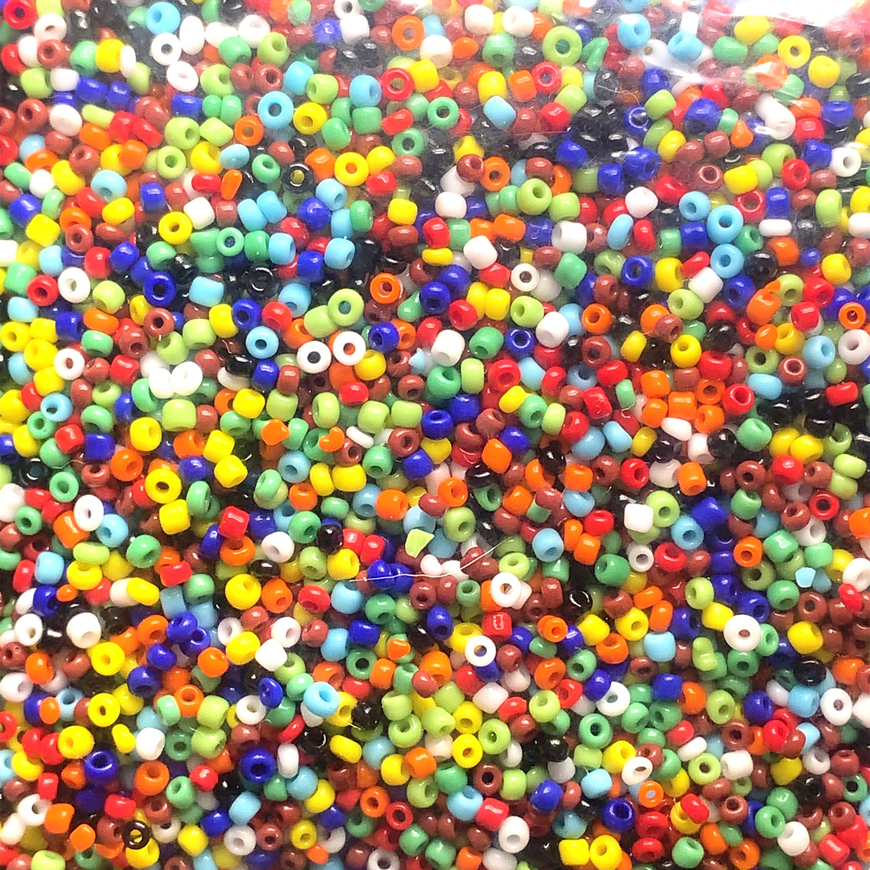 2mm Multicolor Seed Beads - 400g Per Bag