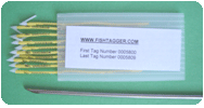 20 UNIQUE FISH TAGS WITH 1 APPLICATOR